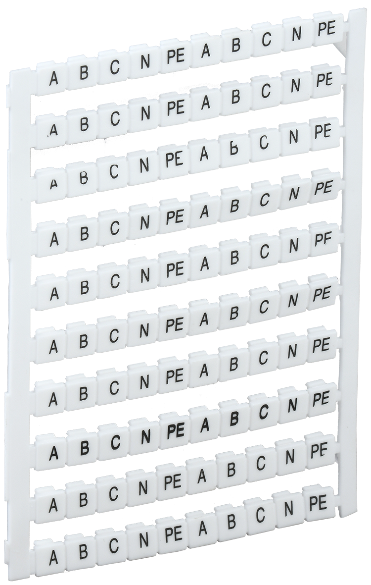 Маркеры для КВИ-4/16мм2 с символами "A, B, C, N, PE" IEK