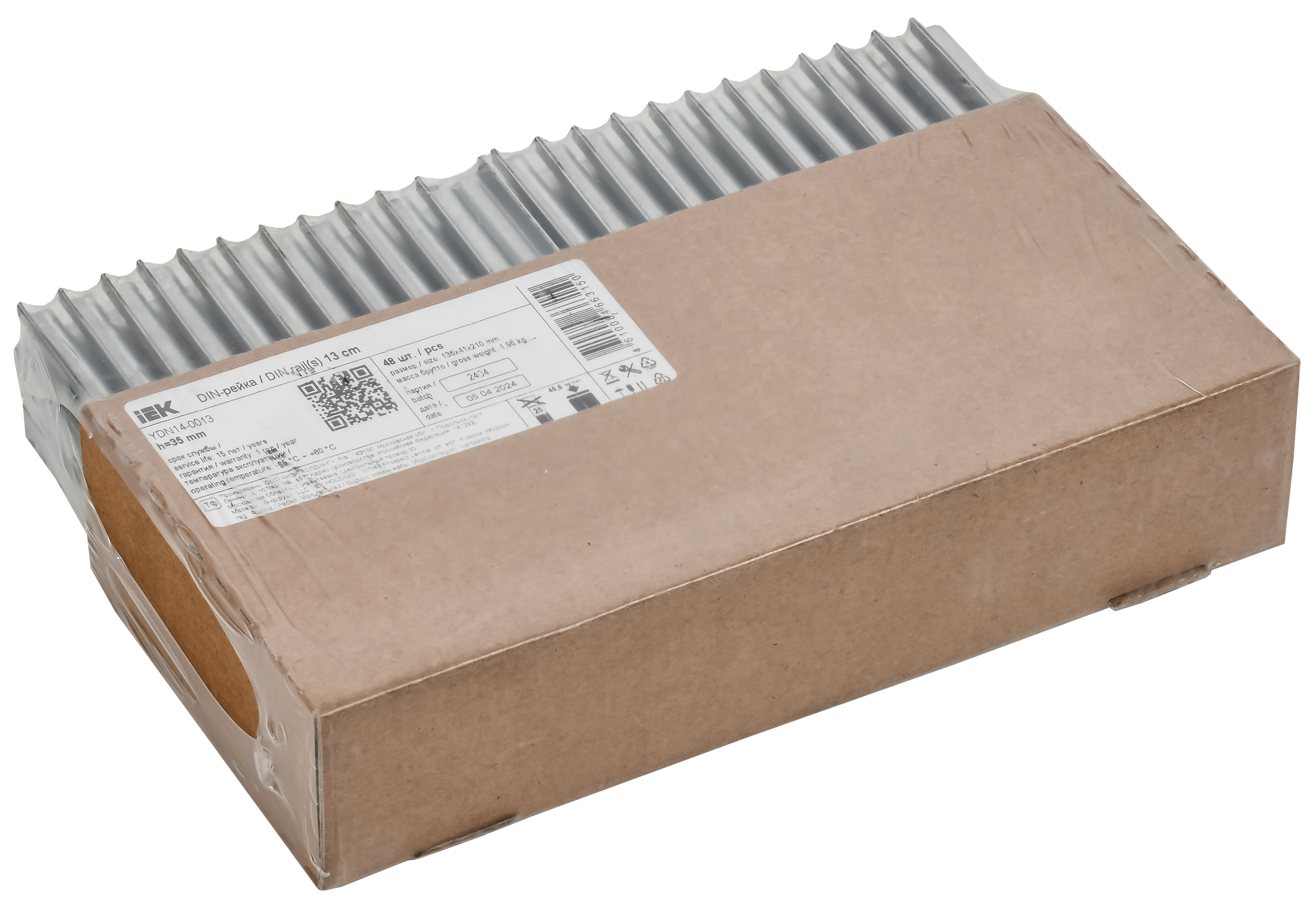 TEKFOR DIN-рейка (13см) оцинкованная 1мм IEK