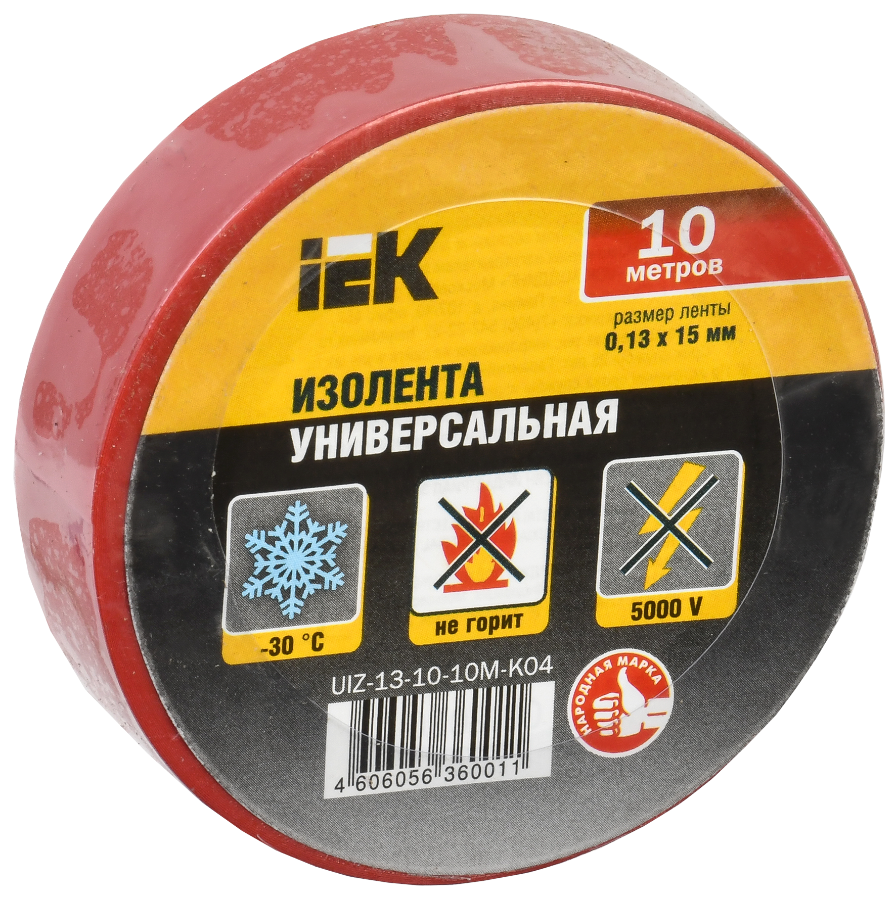 MIXTAPE 3 Изолента 0,13х15мм красная 10м IEK