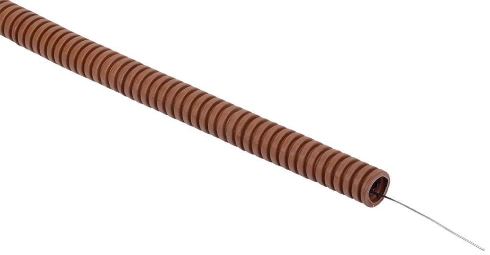 ELASTA Труба гофрированная ПВХ d=16мм с зондом дуб (25м) IEK