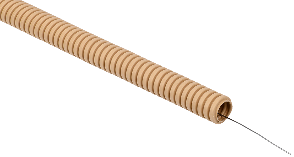 ELASTA Труба гофрированная ПВХ d=16мм с зондом сосна (25м) IEK