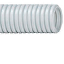 Выполнена в виде гибкой гофрированной трубы, изготовленной из самозатухающего ПВХ.
