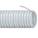 Наличие металлического зонда (протяжки) по всей длине гофрированной трубы облегчает протяжку кабеля 