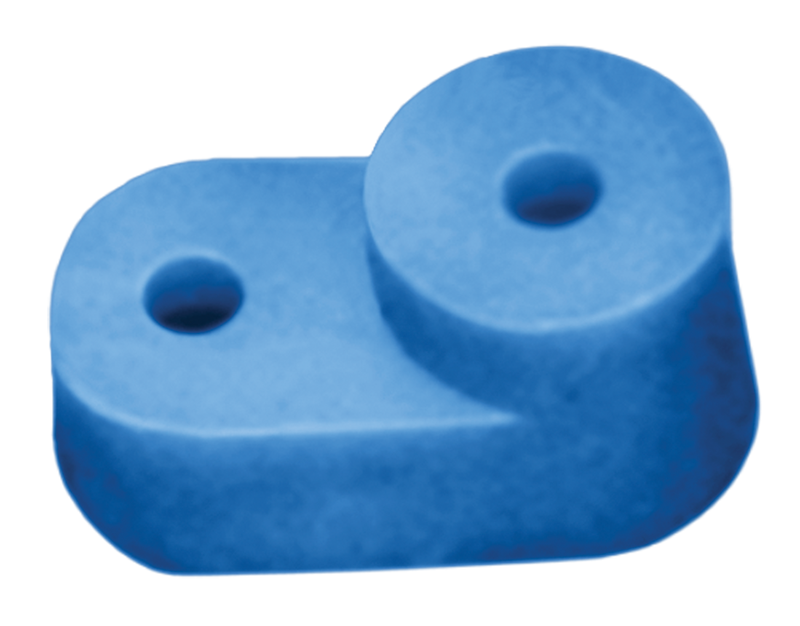 Угловой изолятор для "О" шины синий IEK