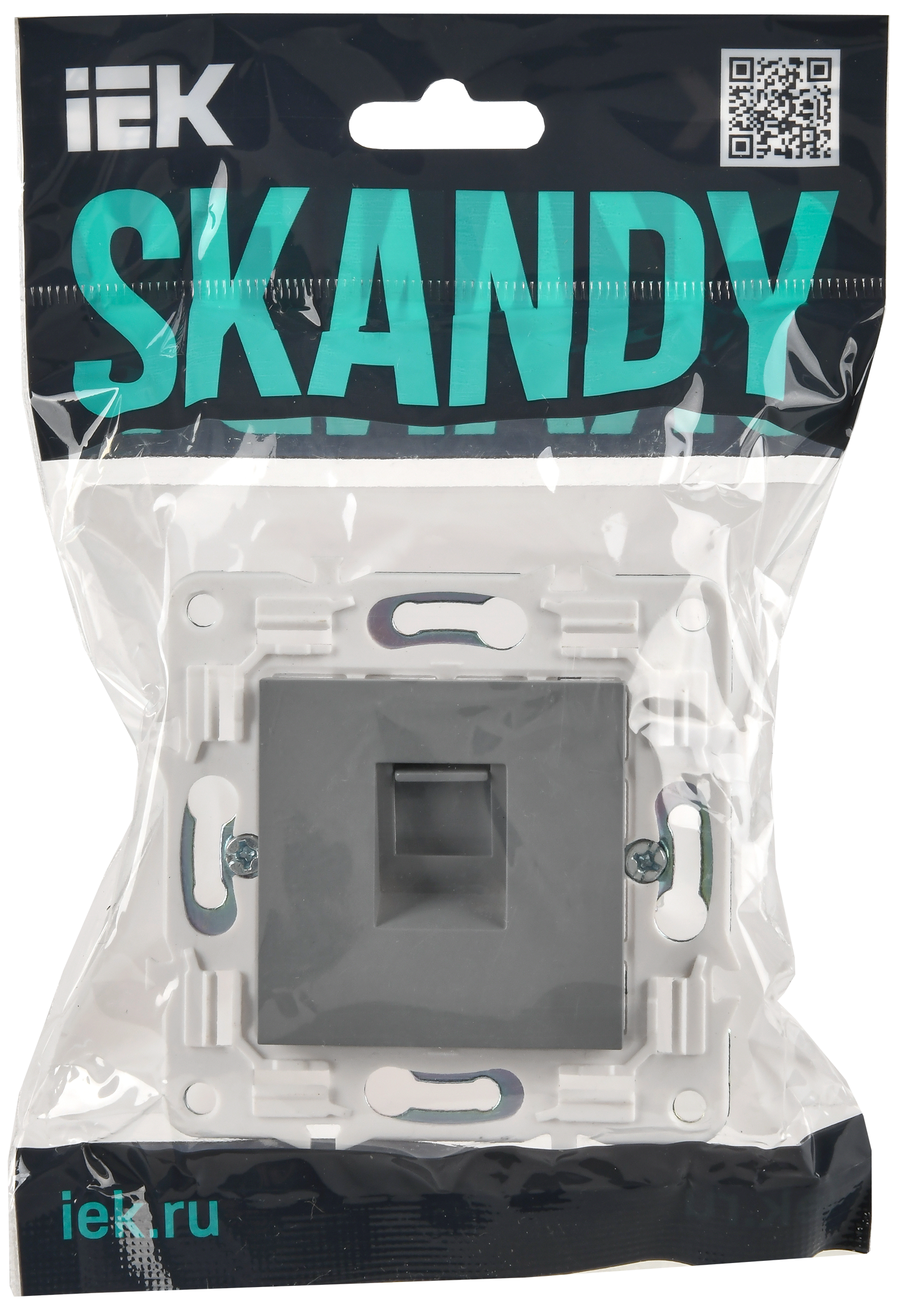 SKANDY Розетка компьютерная RJ45 кат.5E SK-K01Gr серый IEK
