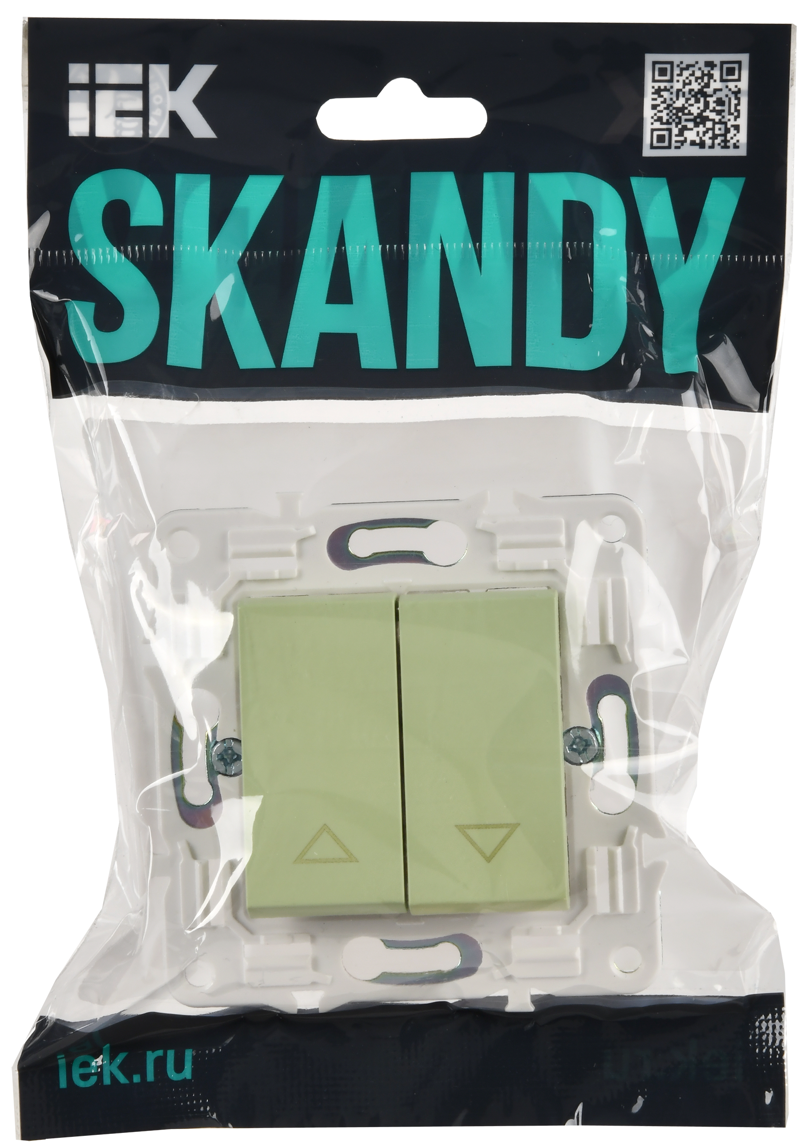 SKANDY Выключатель жалюзи 10А SK-V12G мятный IEK