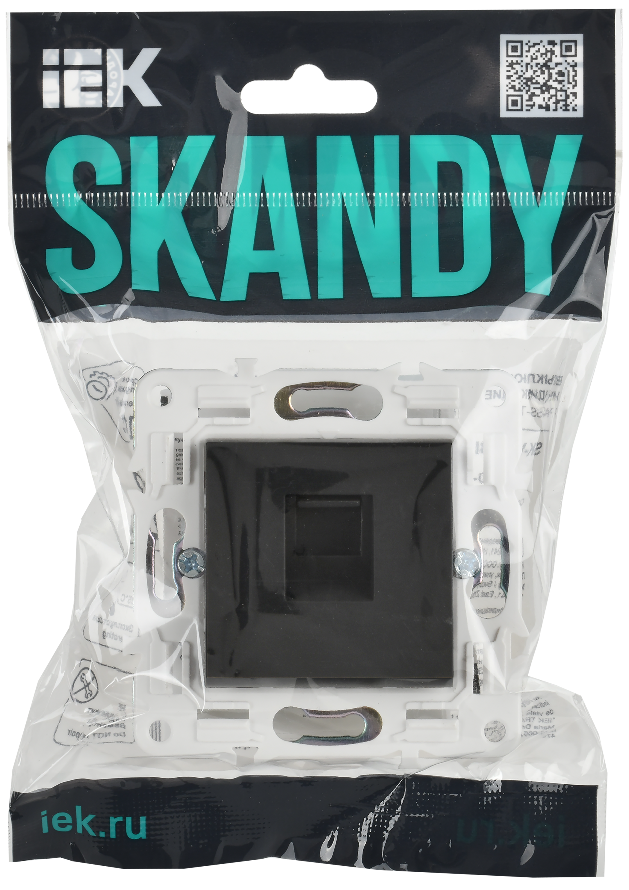 SKANDY Розетка компьютерная RJ45 кат.5E SK-K01G графит IEK