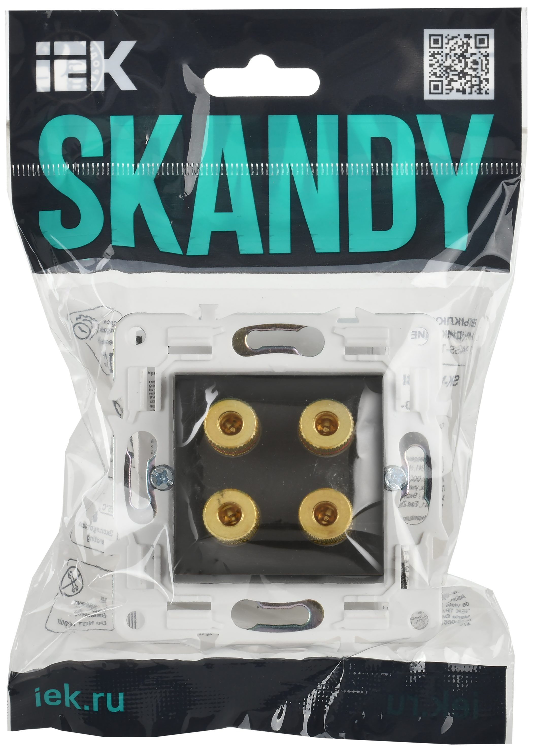 SKANDY Аудиорозетка 4-местная SK-A01T титан IEK