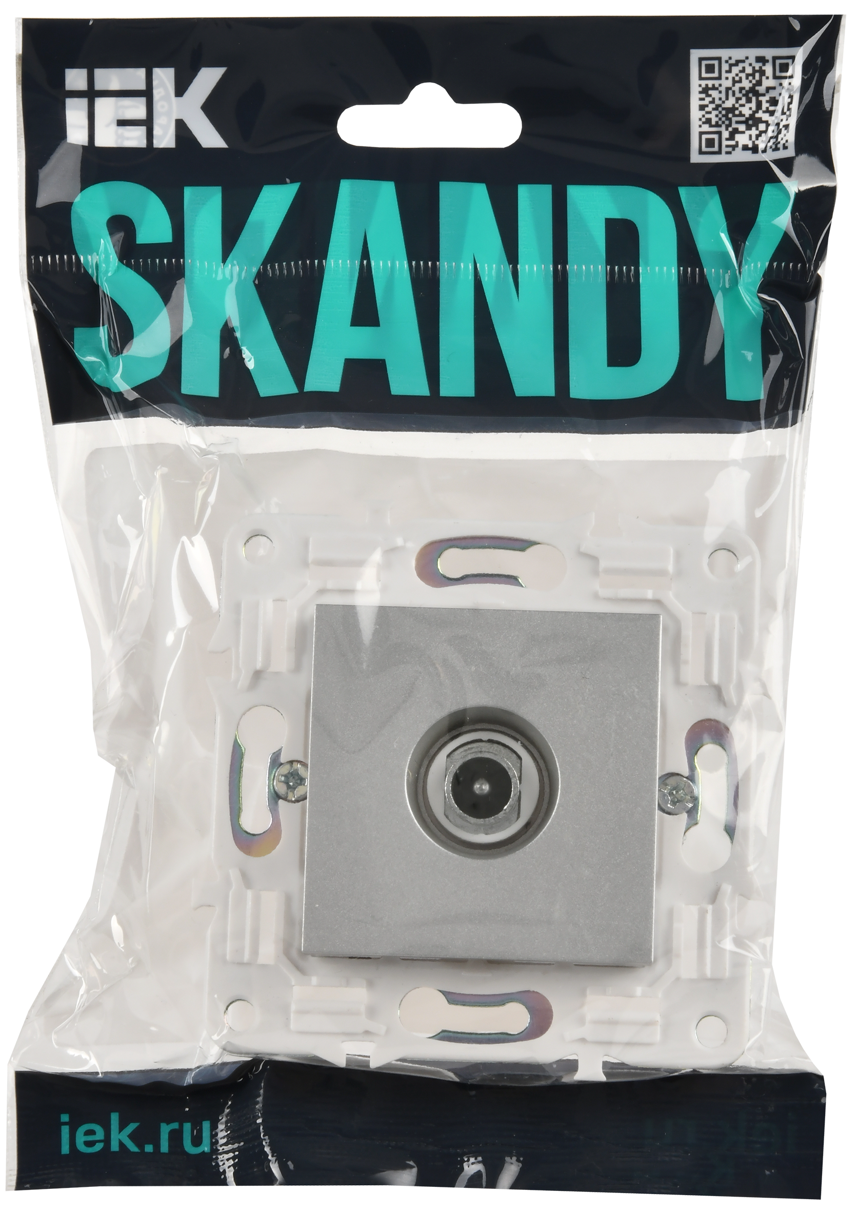 SKANDY Розетка TV проходная SK-A17S серебряный IEK