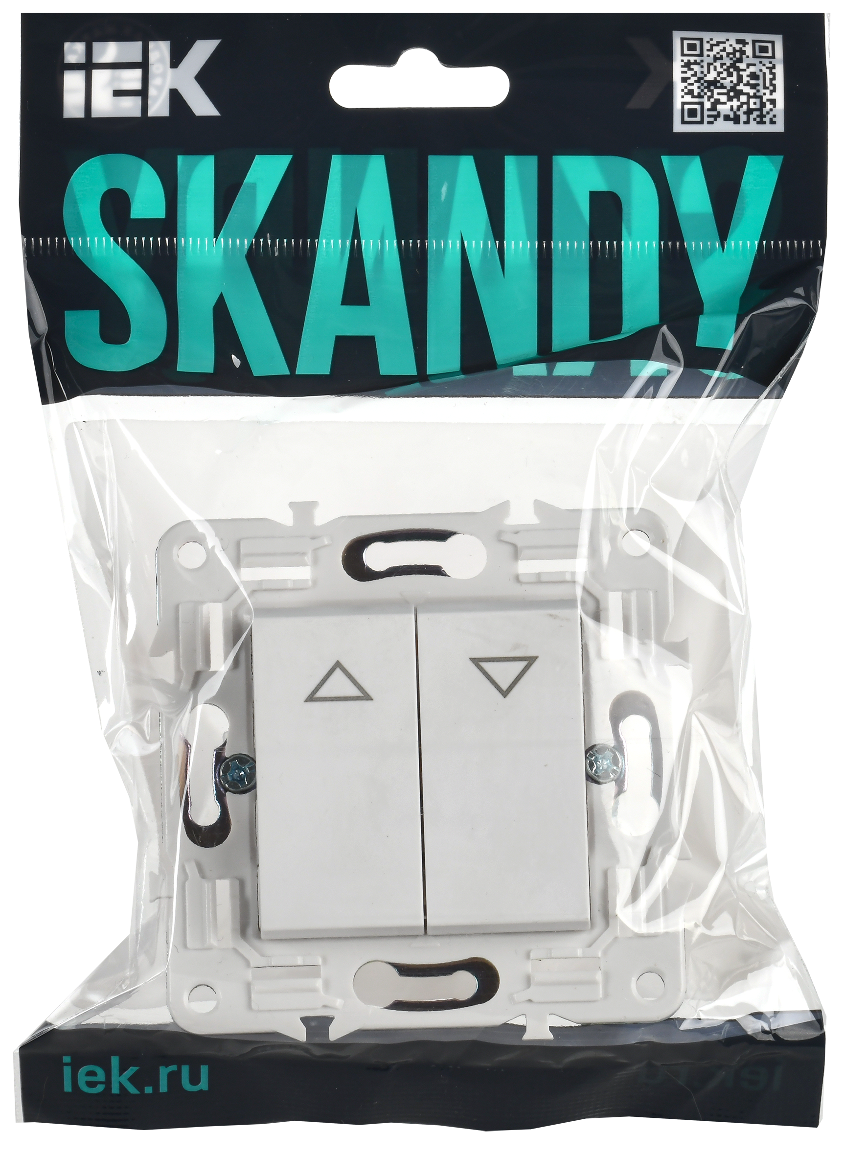 SKANDY Выключатель жалюзи 10А SK-V12W арктический белый IEK
