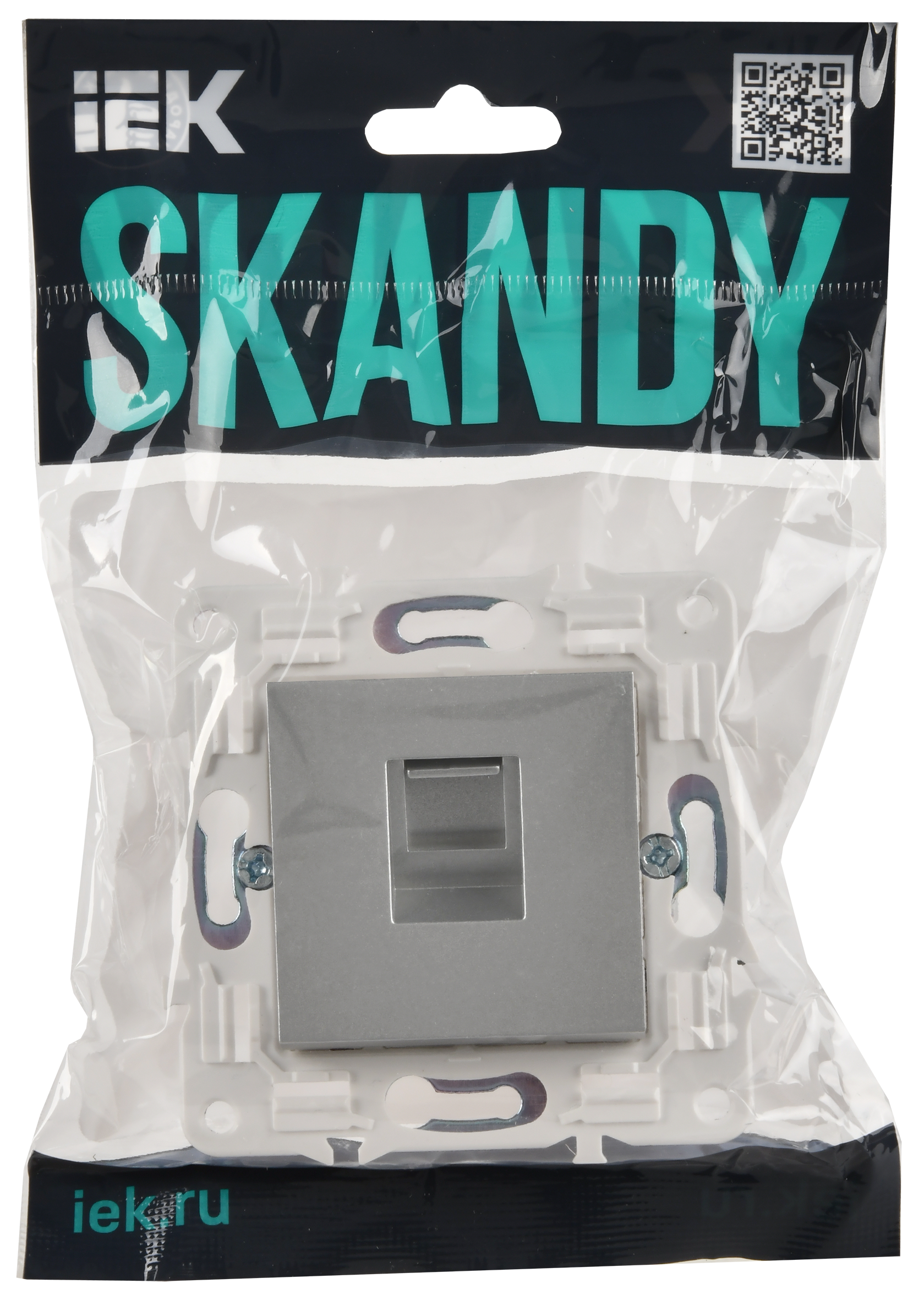 SKANDY Розетка компьютерная RJ45 кат.5E SK-K01S серебряный IEK