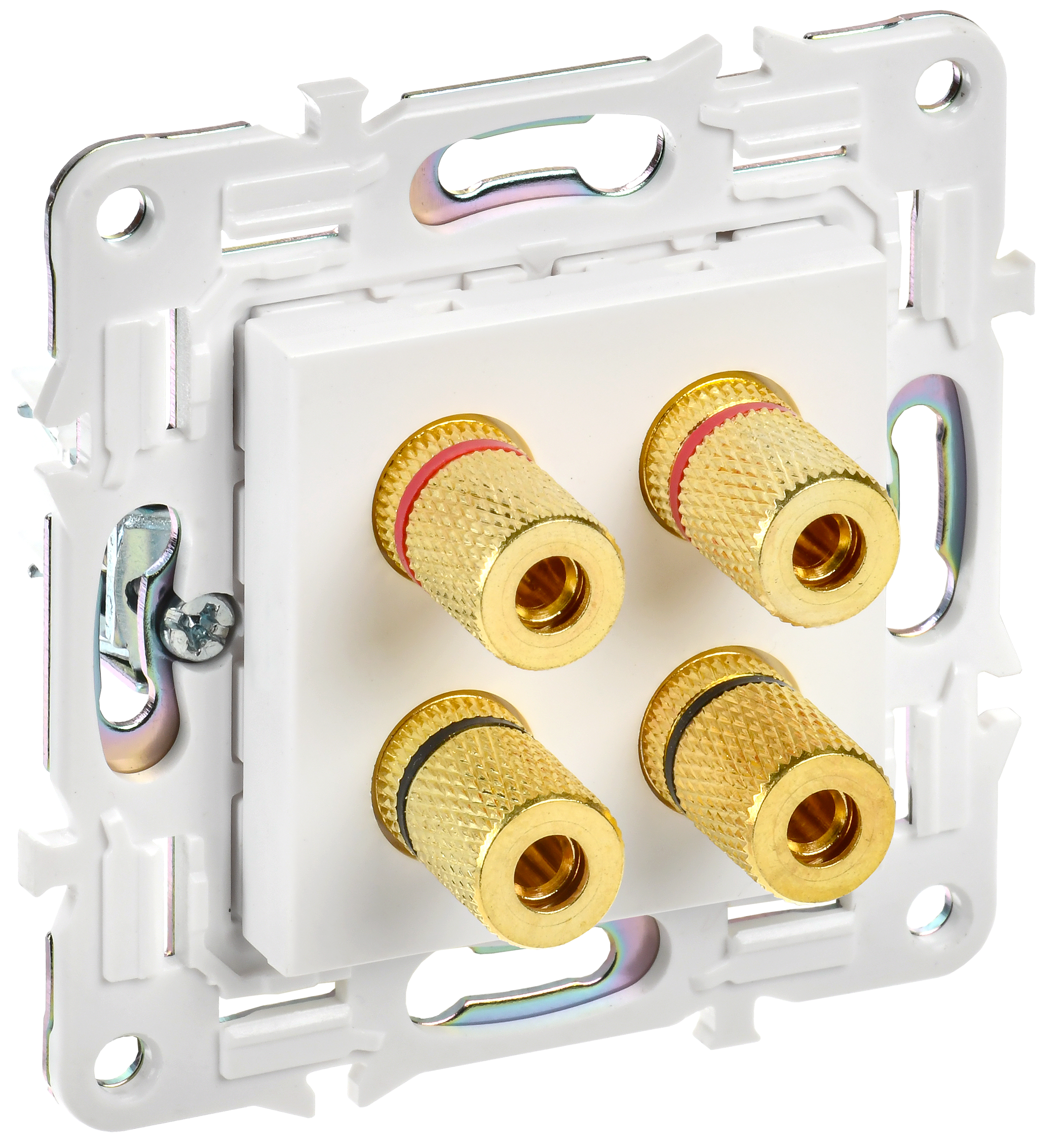 SKANDY Аудиорозетка 4-местная SK-A01W арктический белый IEK