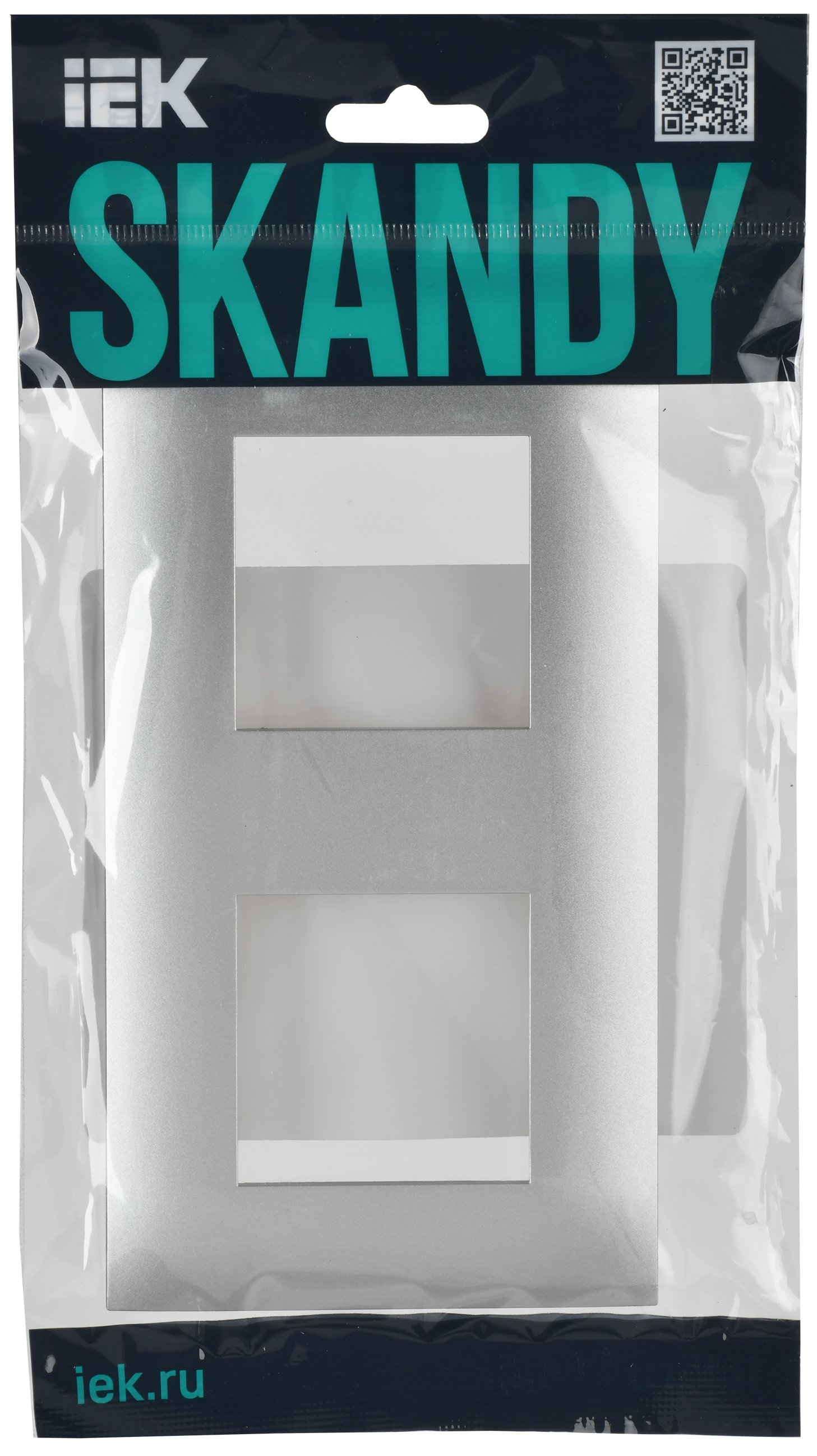 SKANDY Рамка 2-местная SK-F02S серебряный IEK