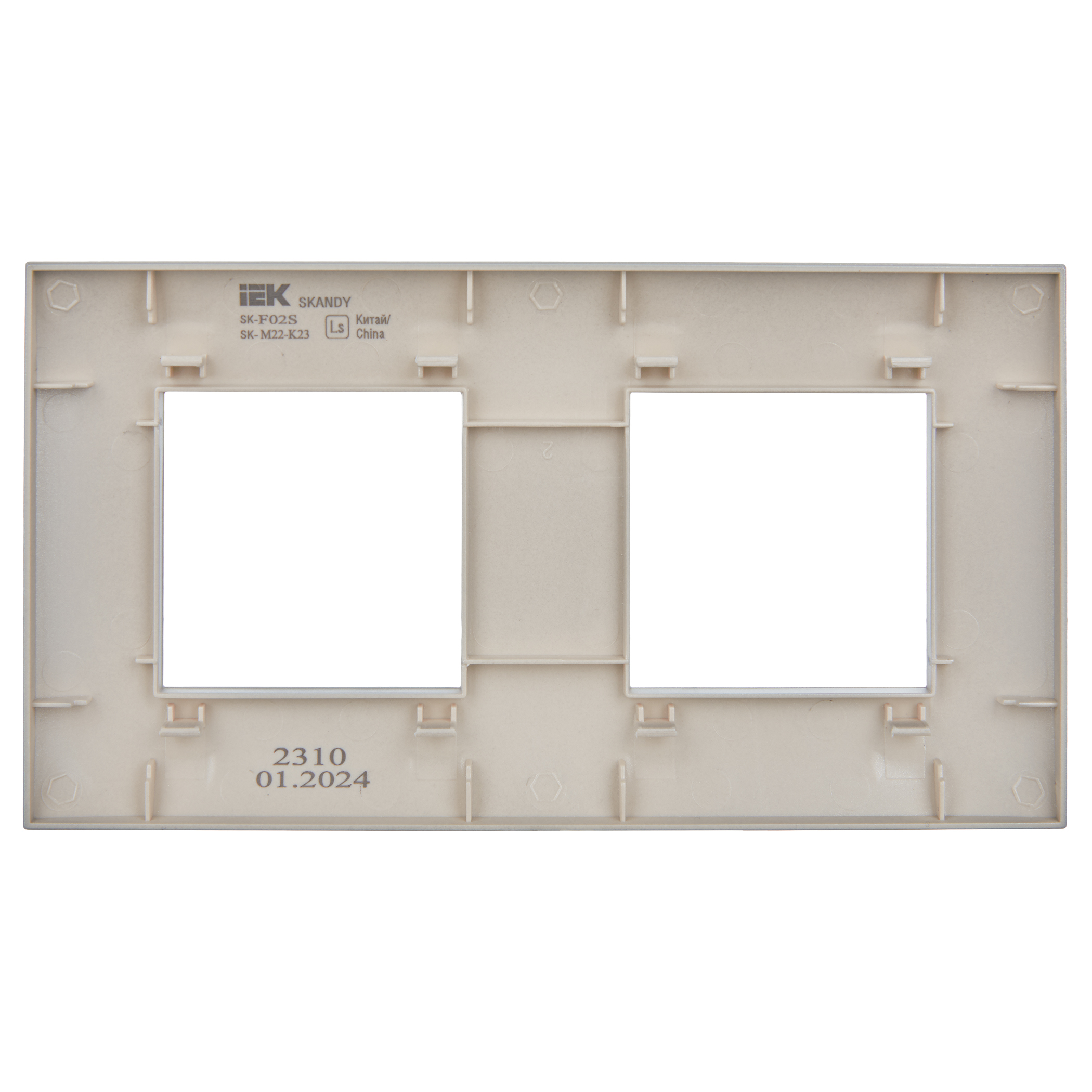 SKANDY Рамка 2-местная SK-F02S серебряный IEK