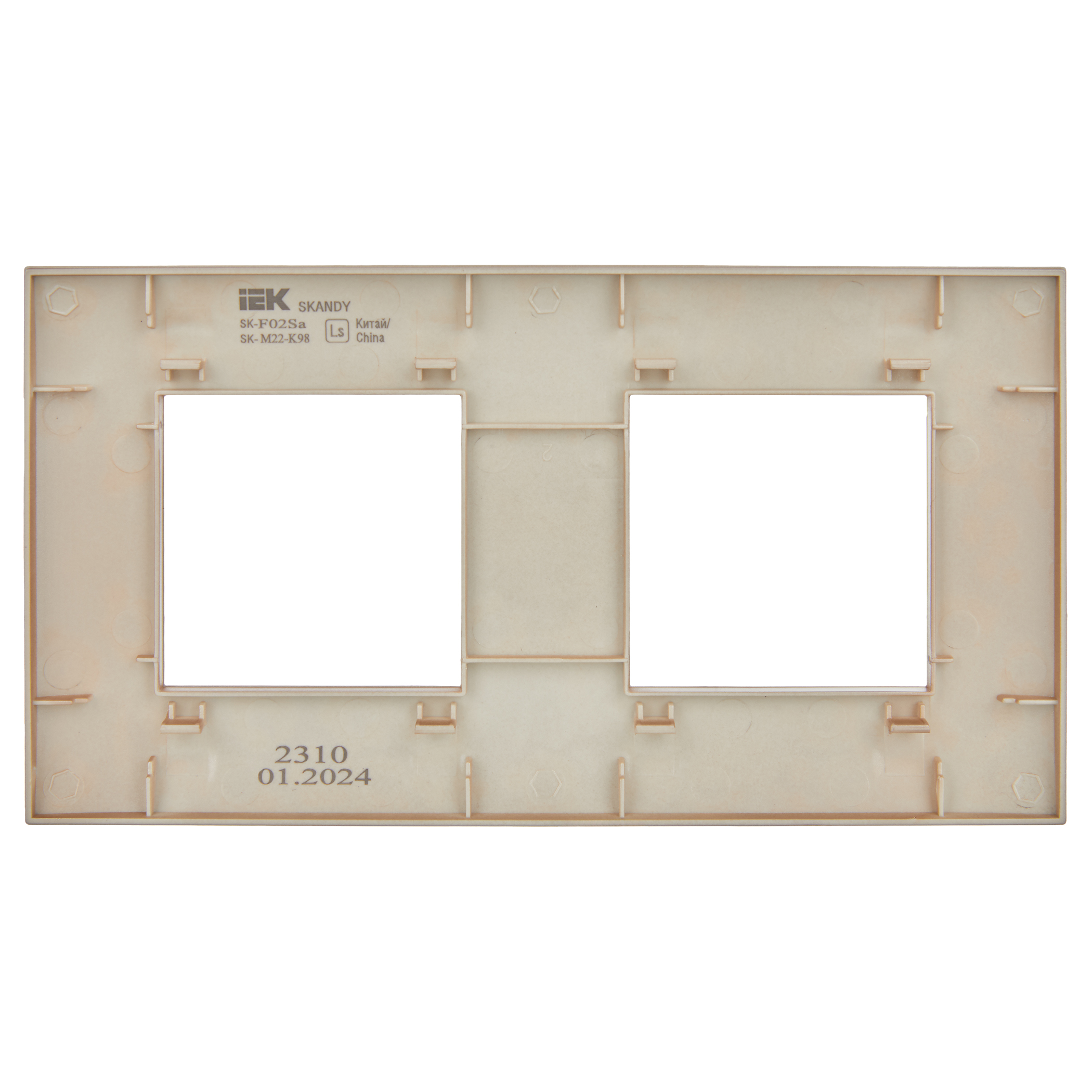 SKANDY Рамка 2-местная SK-F02Sa песочный IEK
