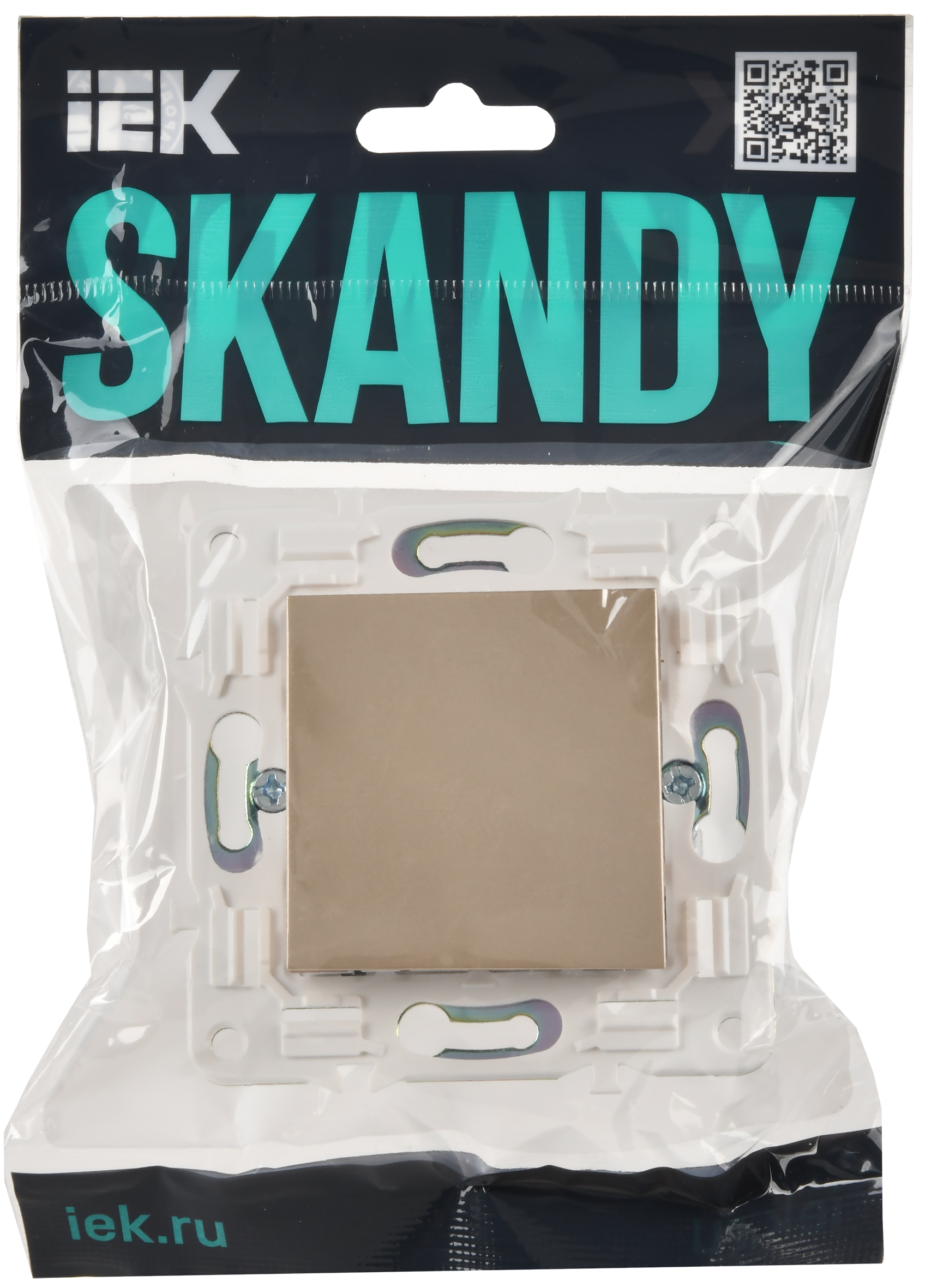 SKANDY Заглушка с суппортом SK-C01Sa песочный IEK