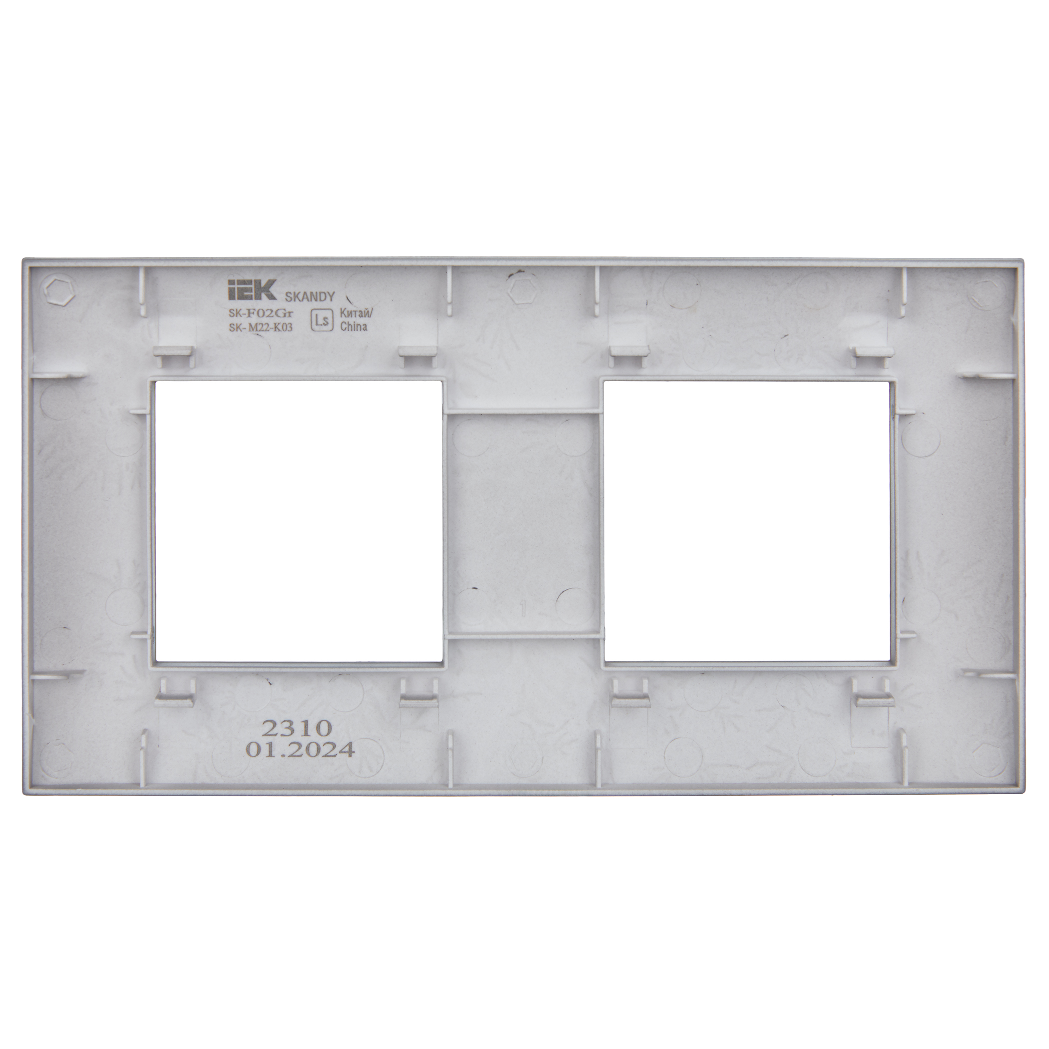 SKANDY Рамка 2-местная SK-F02Gr серый IEK