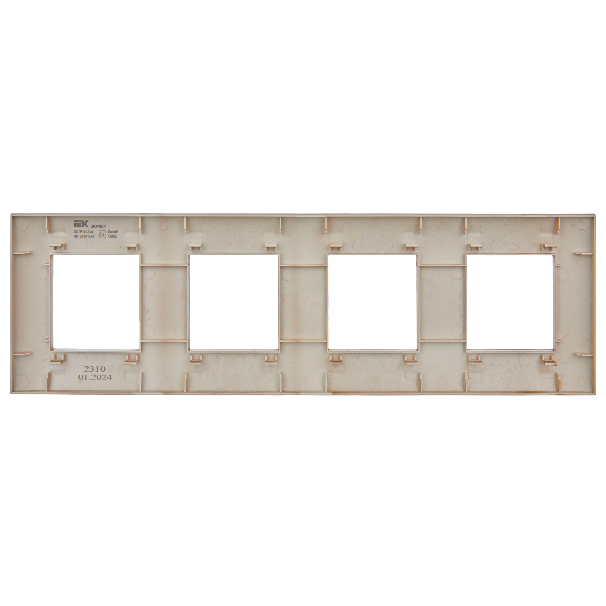 SKANDY Рамка 4-местная SK-F04Sa песочный IEK