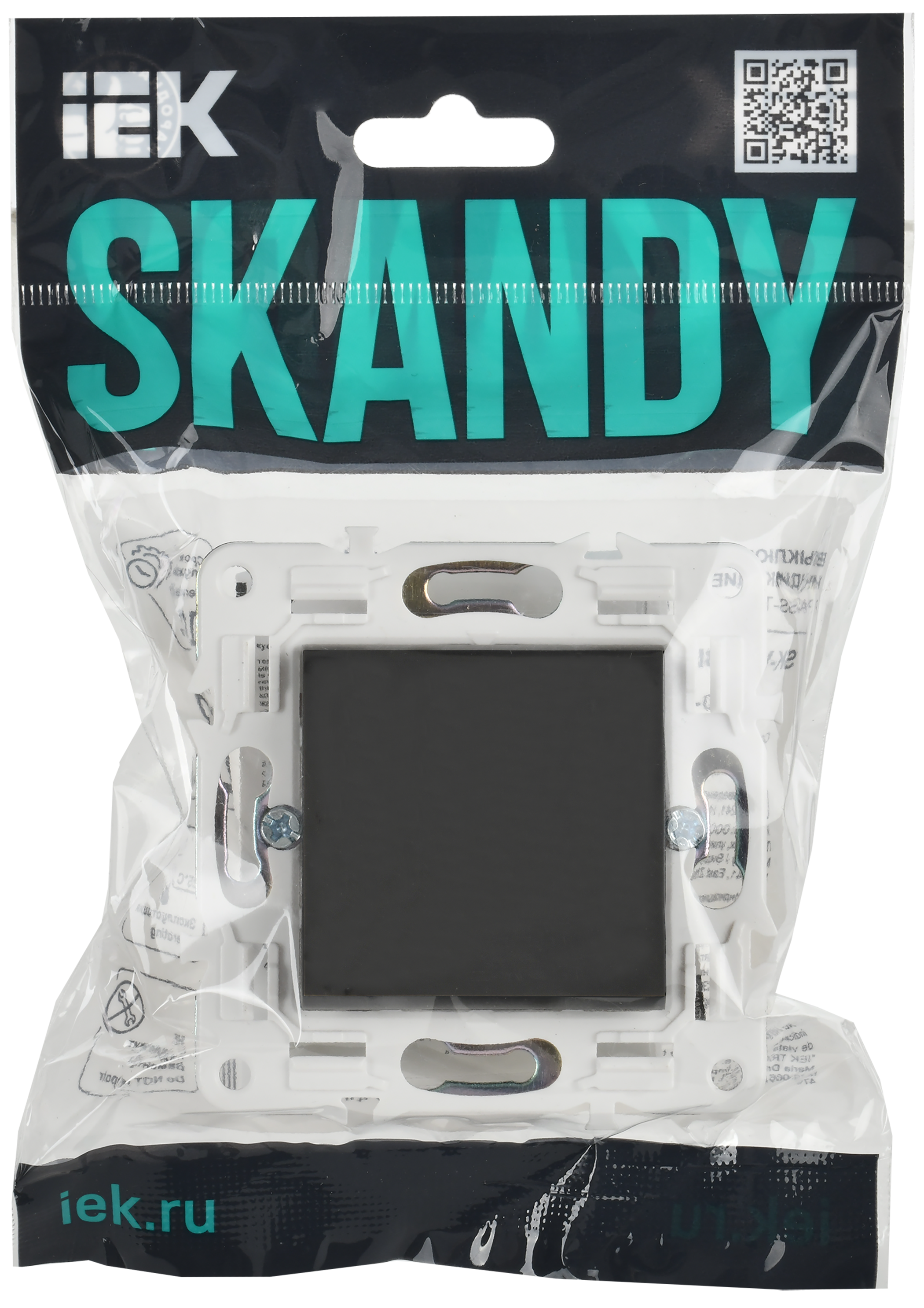 SKANDY Выключатель 1-клавишный проходной 10А SK-V02G графит IEK