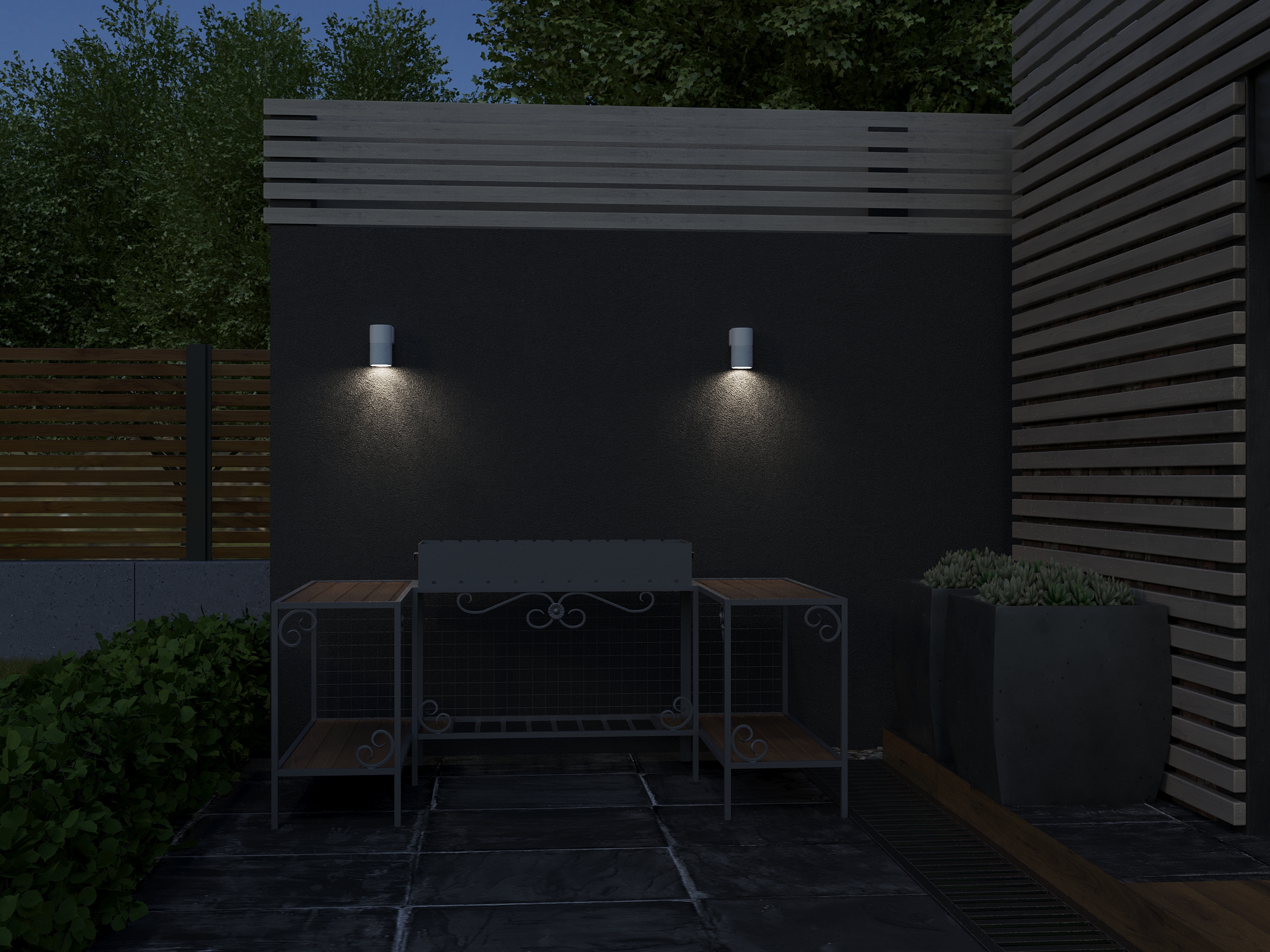 Светильник уличный 5220 настенный под лампу GU10 IP65 белый IEK