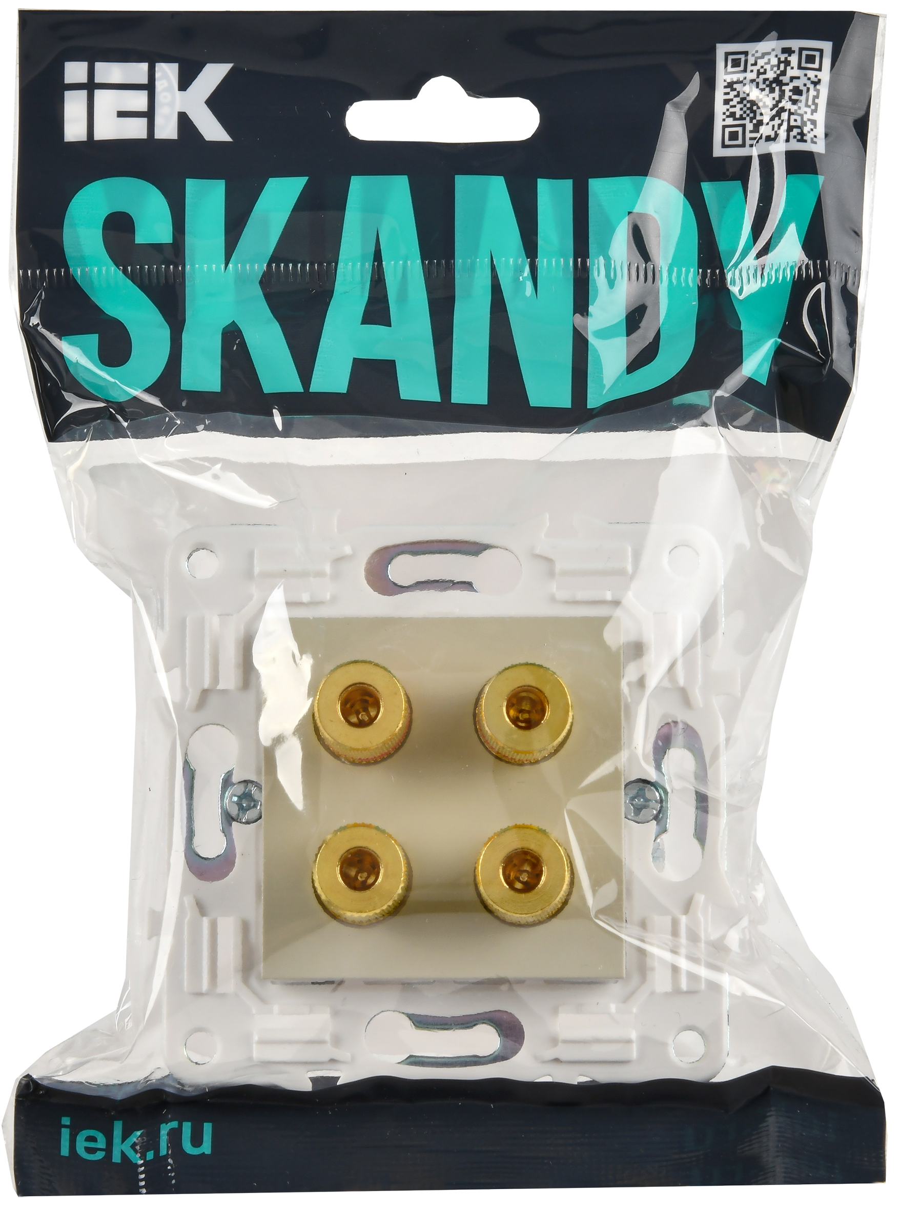 SKANDY Аудиорозетка 4-местная SK-A01B бежевый IEK
