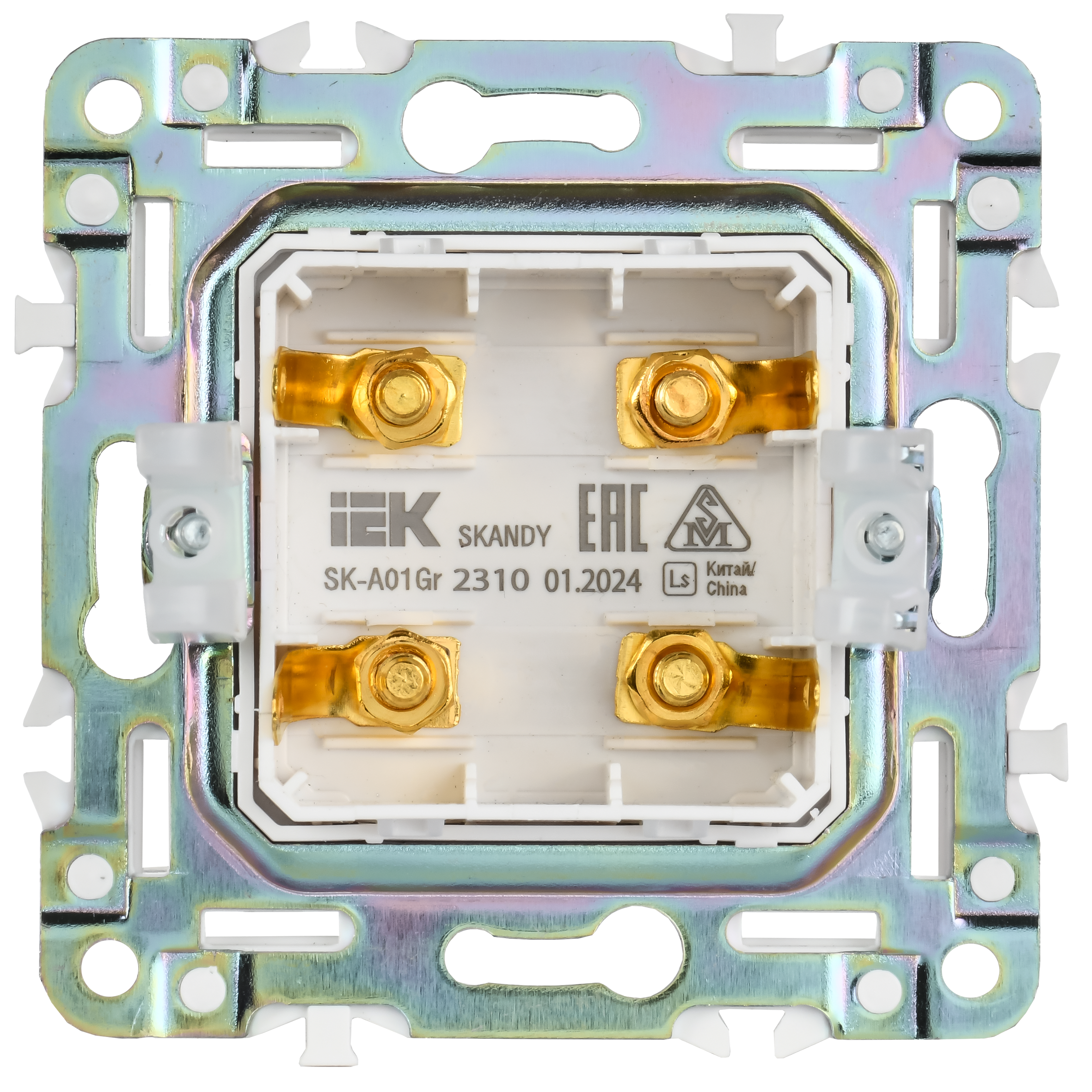 SKANDY Аудиорозетка 4-местная SK-A01Gr серый IEK