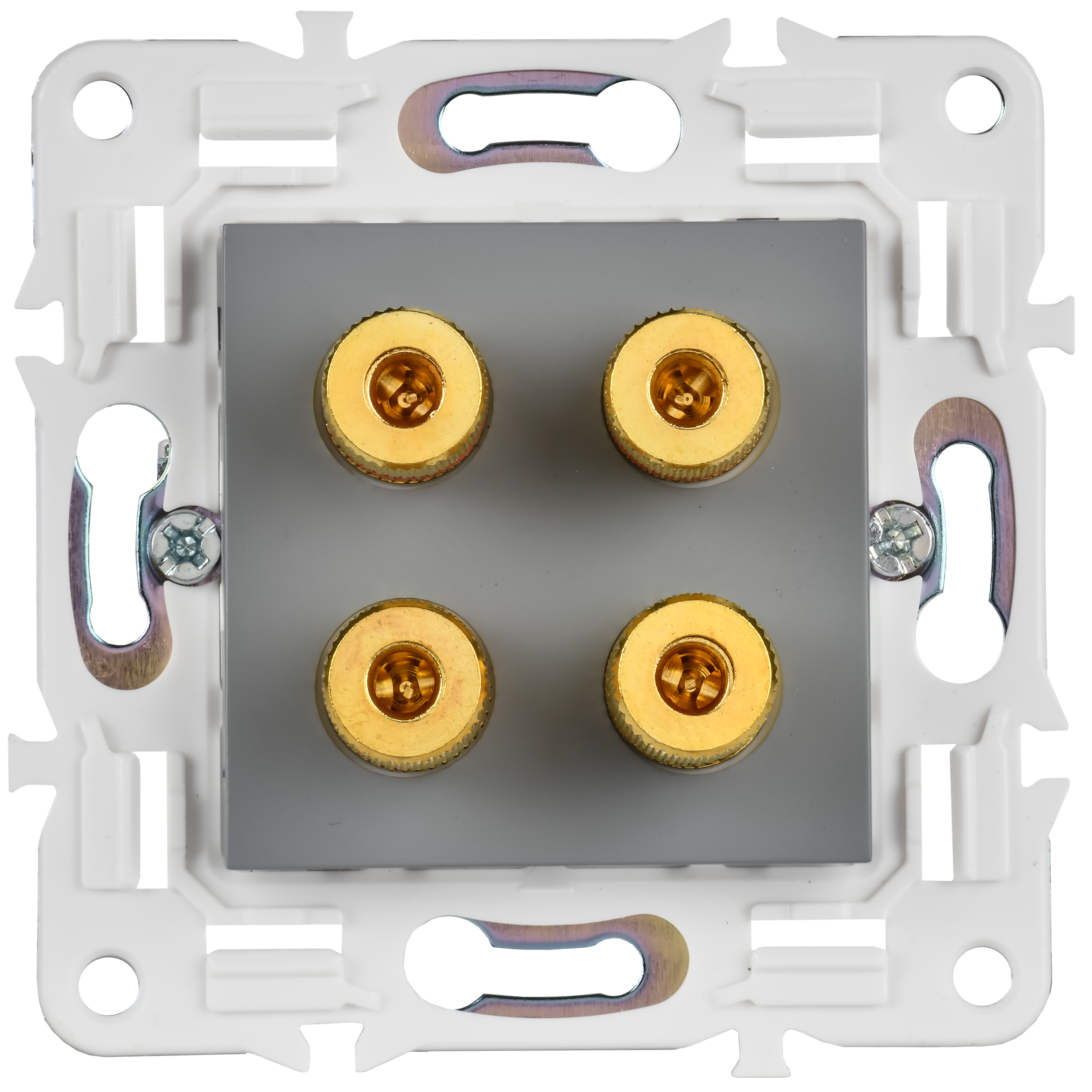 SKANDY Аудиорозетка 4-местная SK-A01Gr серый IEK