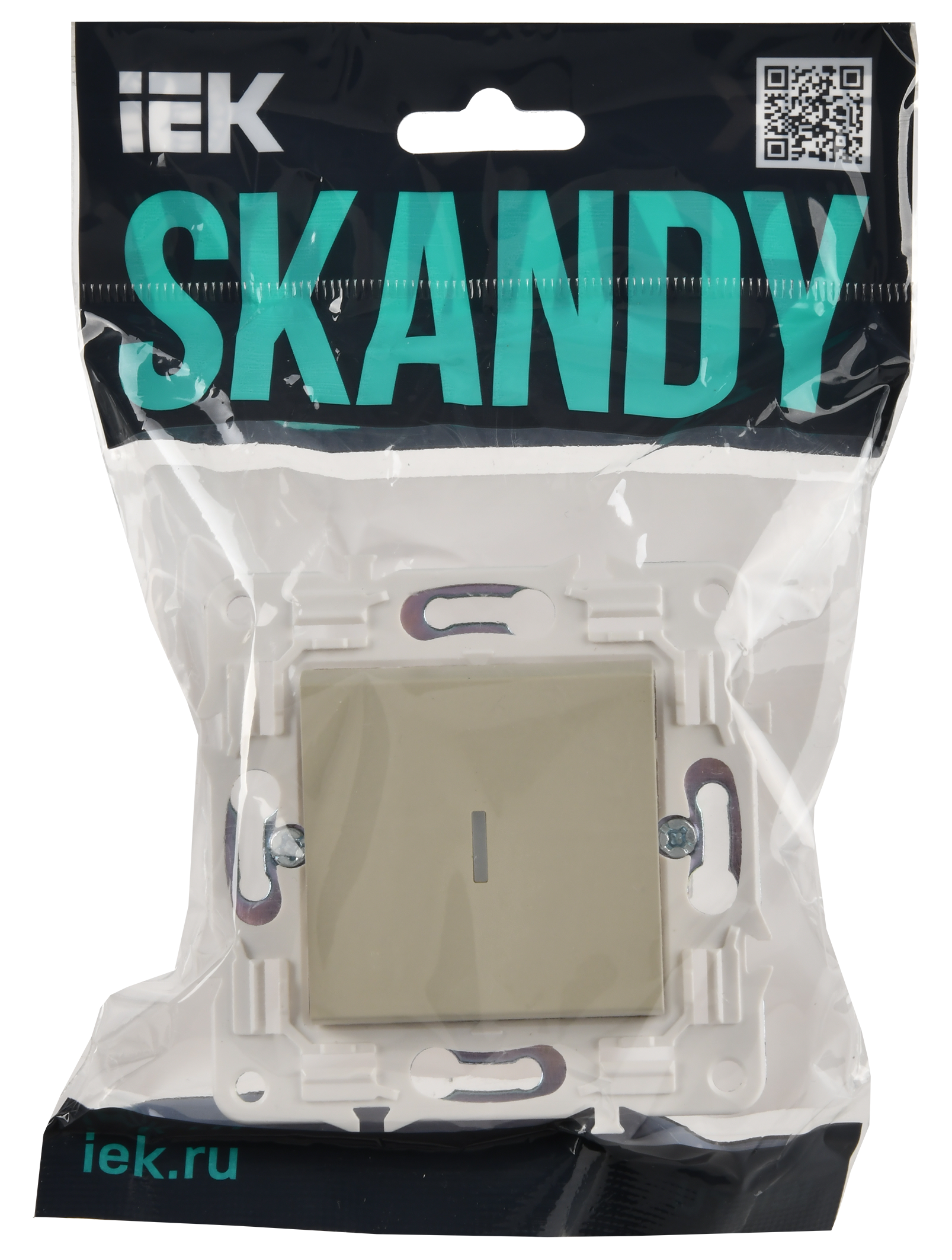 SKANDY Выключатель 1-клавишный с индикацией 10А SK-V07B бежевый IEK