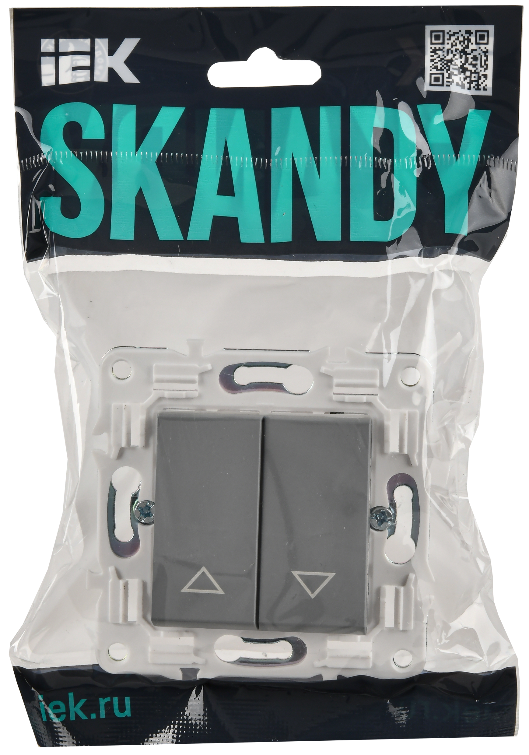 SKANDY Выключатель жалюзи 10А SK-V12Gr серый IEK