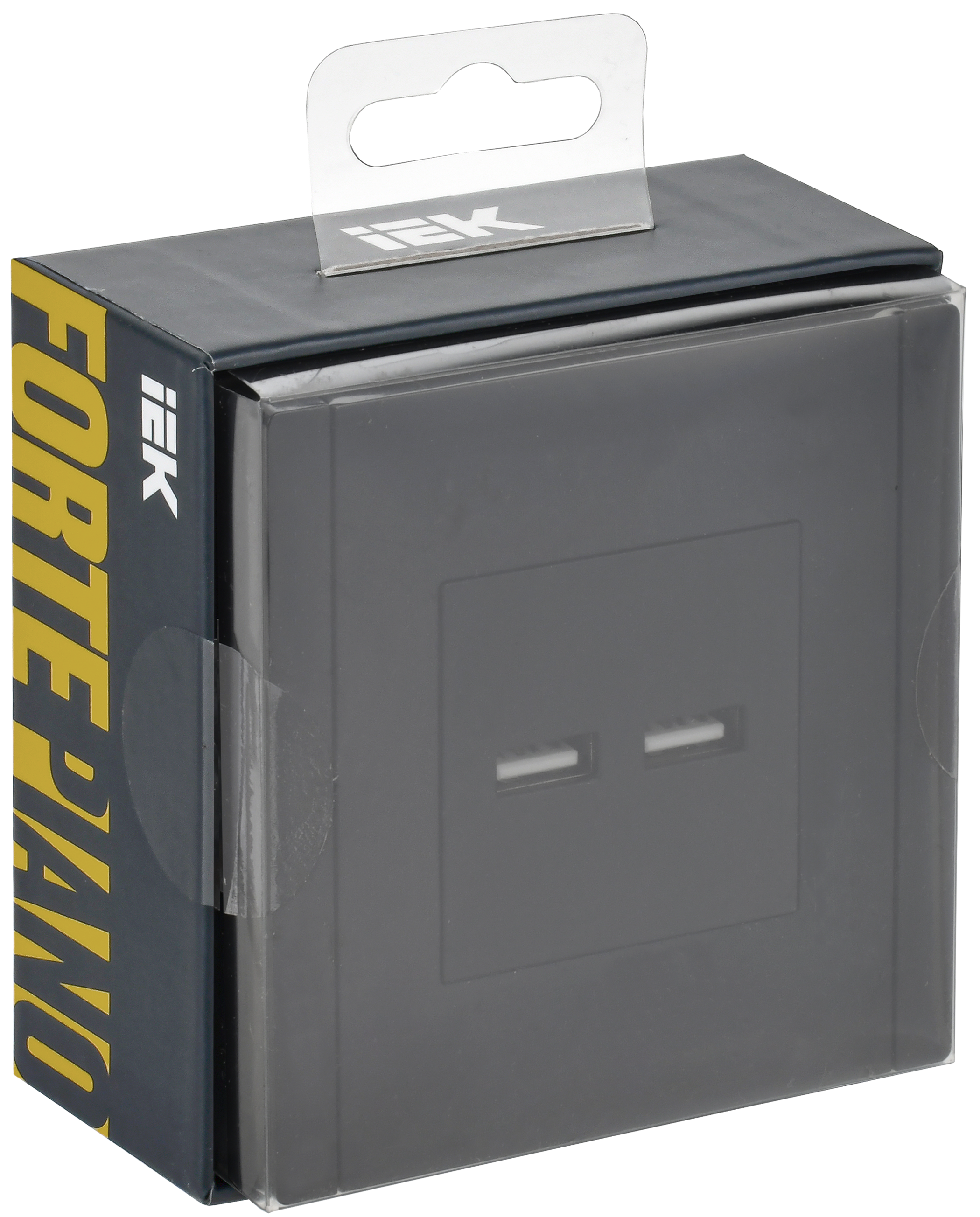 FORTE&PIANO Розетка USB A+A 3,1А FP149 черный IEK