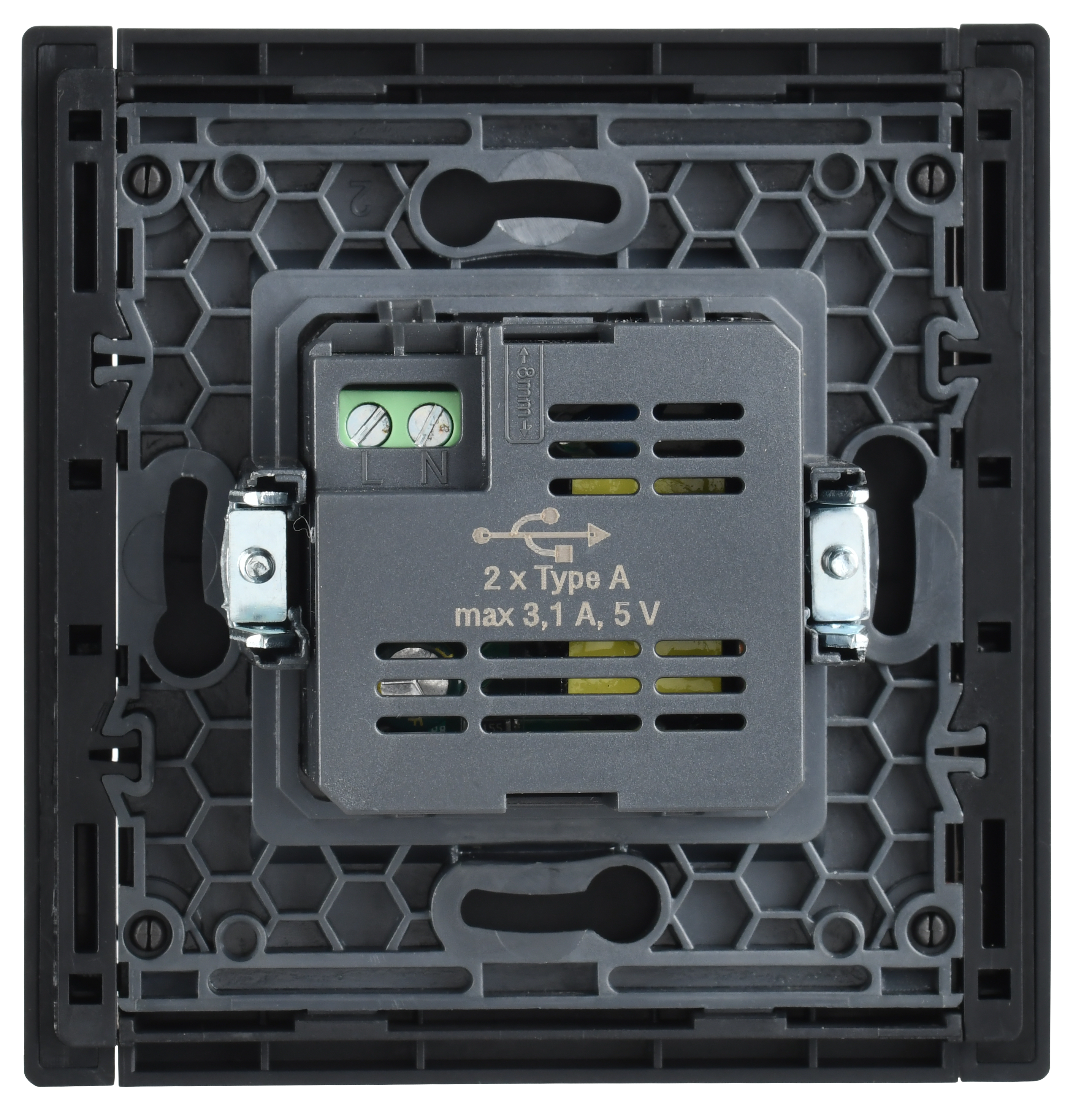 FORTE&PIANO Розетка USB A+A 3,1А FP149 черный IEK