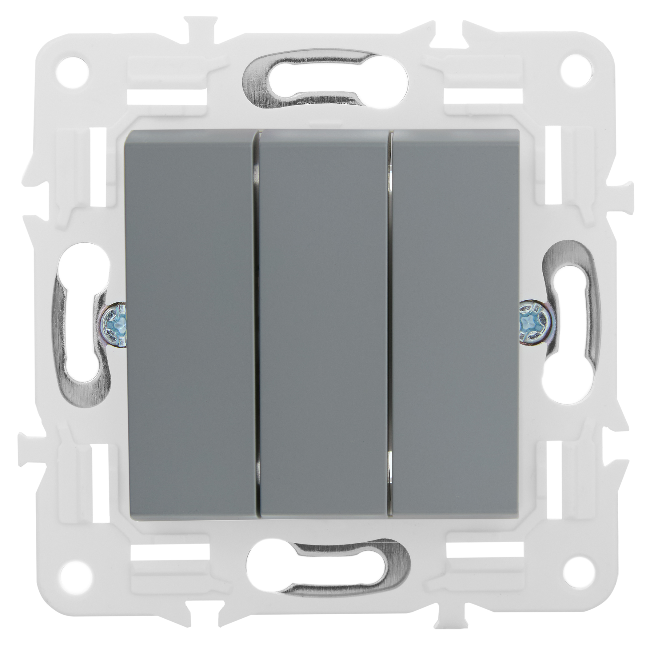 SKANDY Выключатель 3-клавишный 10А SK-V11Gr серый IEK