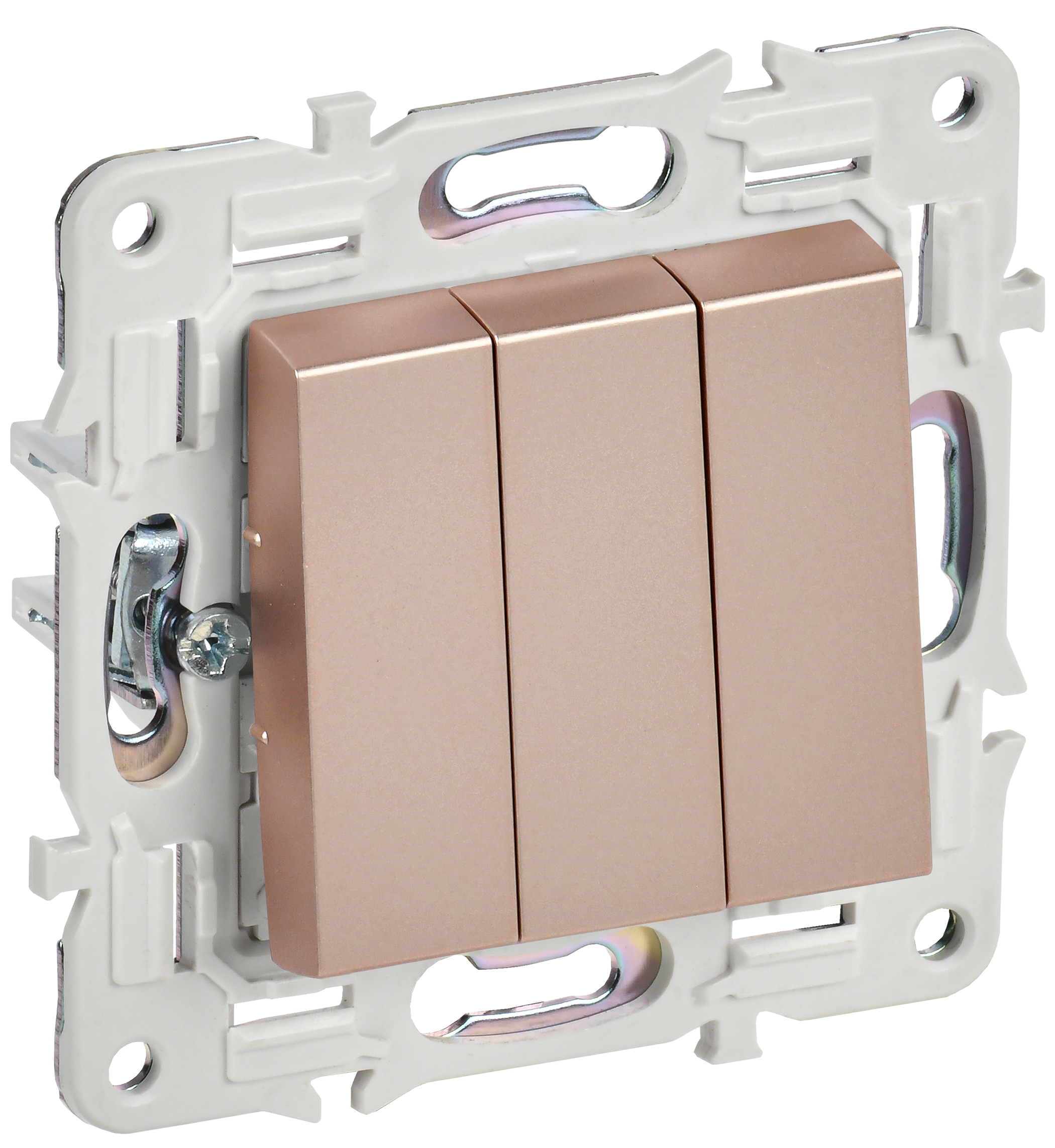 SKANDY Выключатель 3-клавишный 10А SK-V11Sa песочный IEK