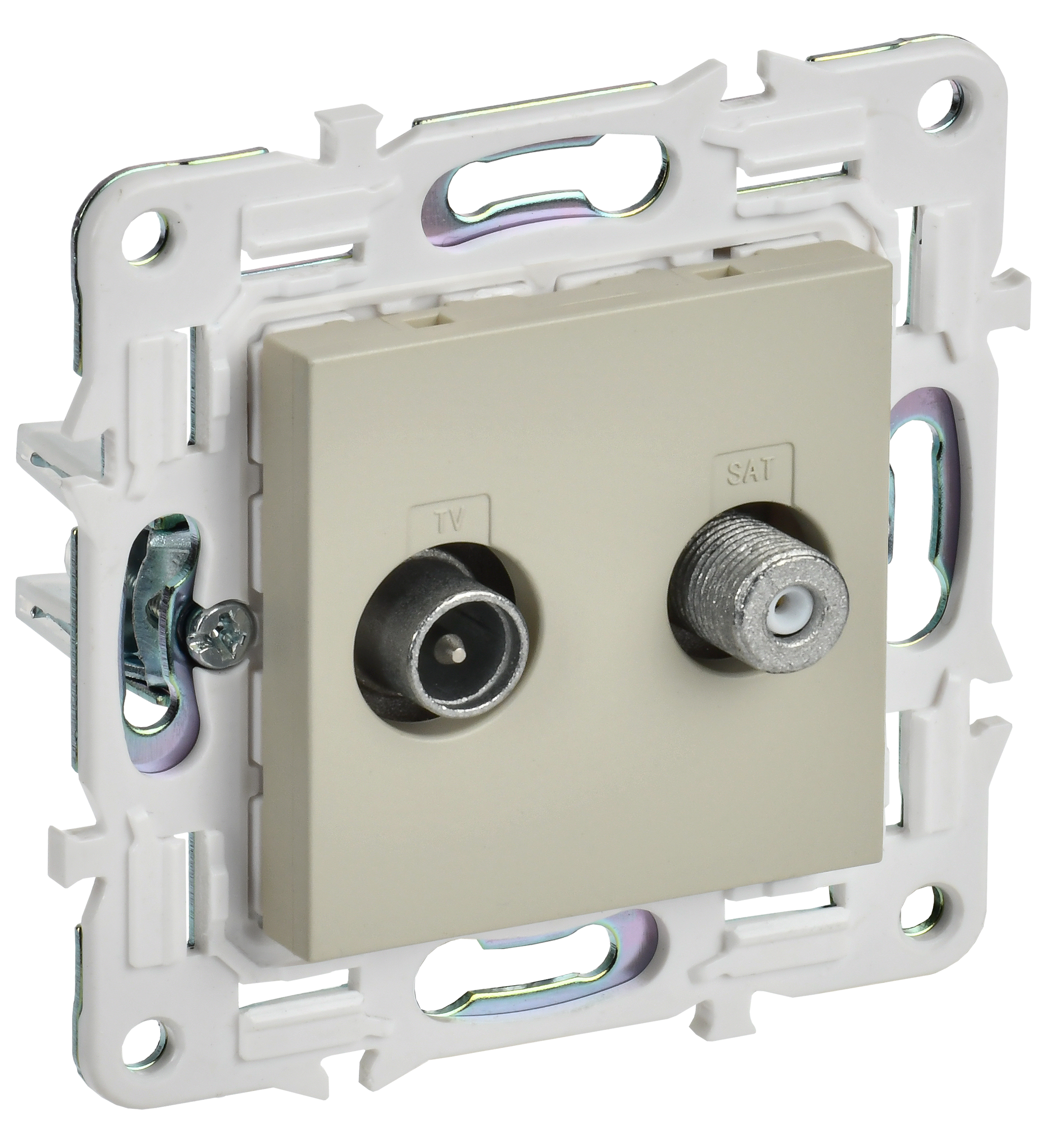 SKANDY Розетка двойная TV+SAT SK-A13B бежевый IEK