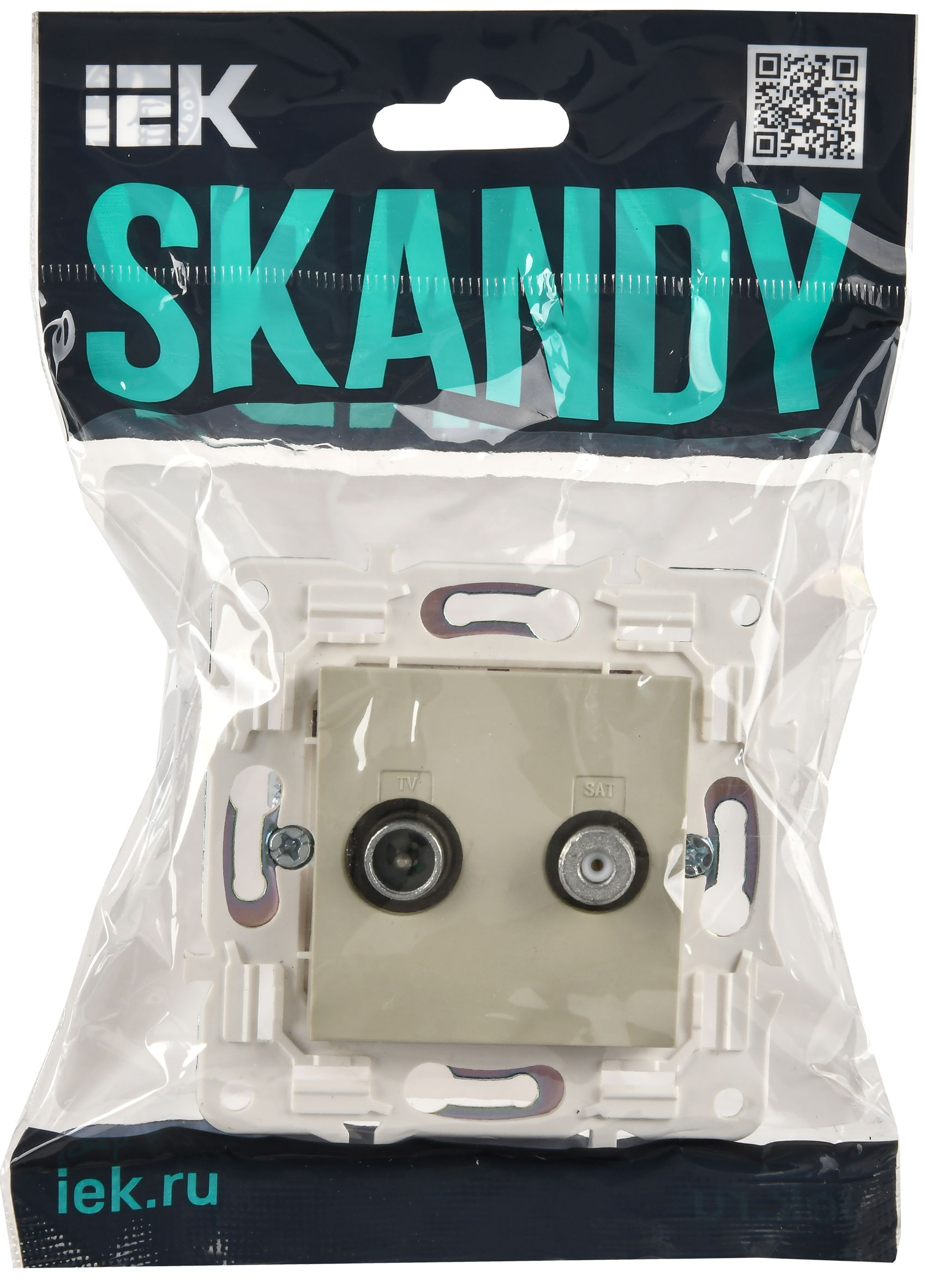 SKANDY Розетка двойная TV+SAT SK-A13B бежевый IEK