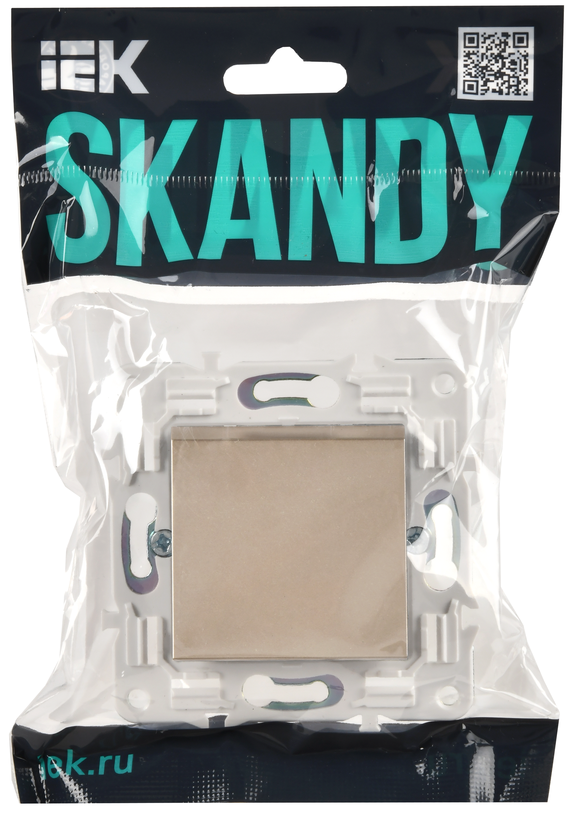 SKANDY Выключатель 1-клавишный проходной 10А SK-V02Sa песочный IEK