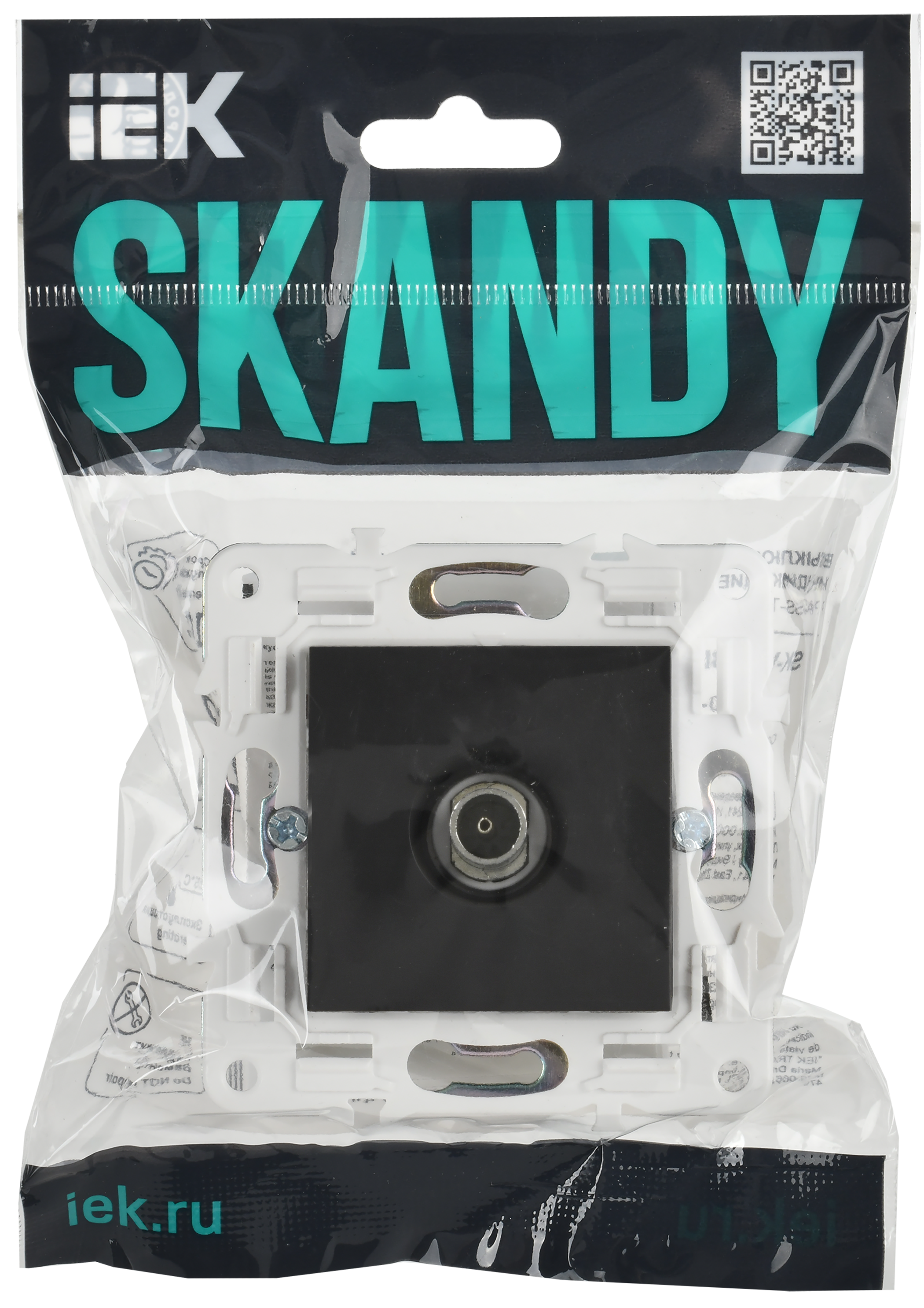 SKANDY Розетка TV оконечная SK-A12G графит IEK