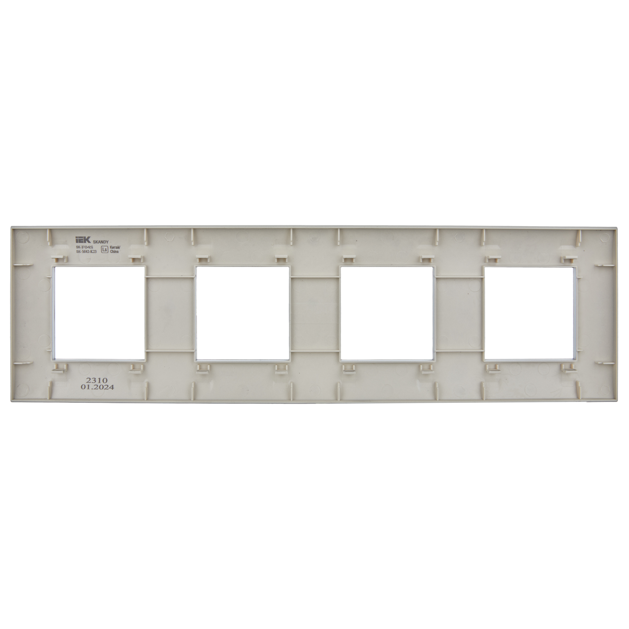 SKANDY Рамка 4-местная SK-F04S серебряный IEK