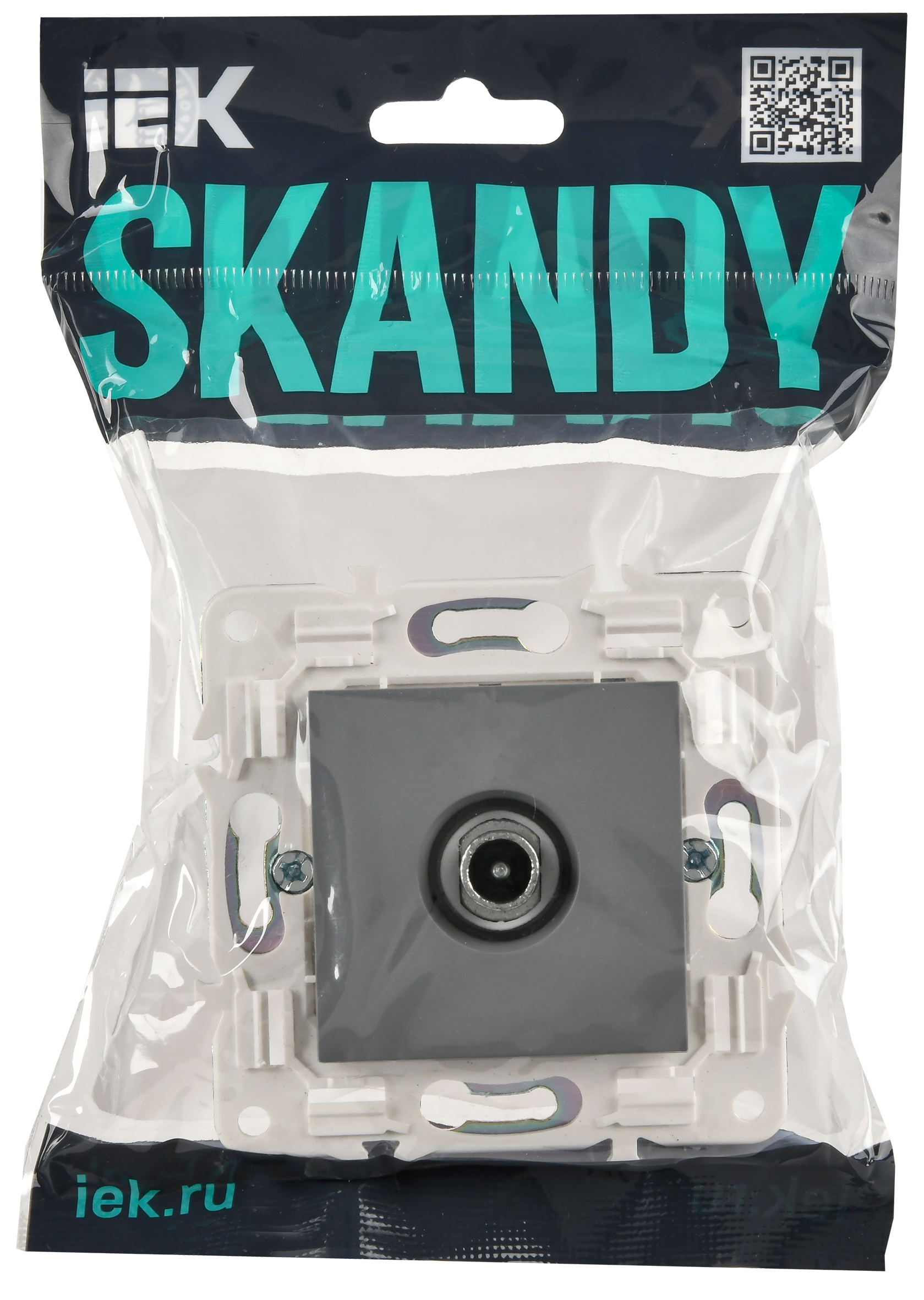 SKANDY Розетка TV проходная SK-A17Gr серый IEK