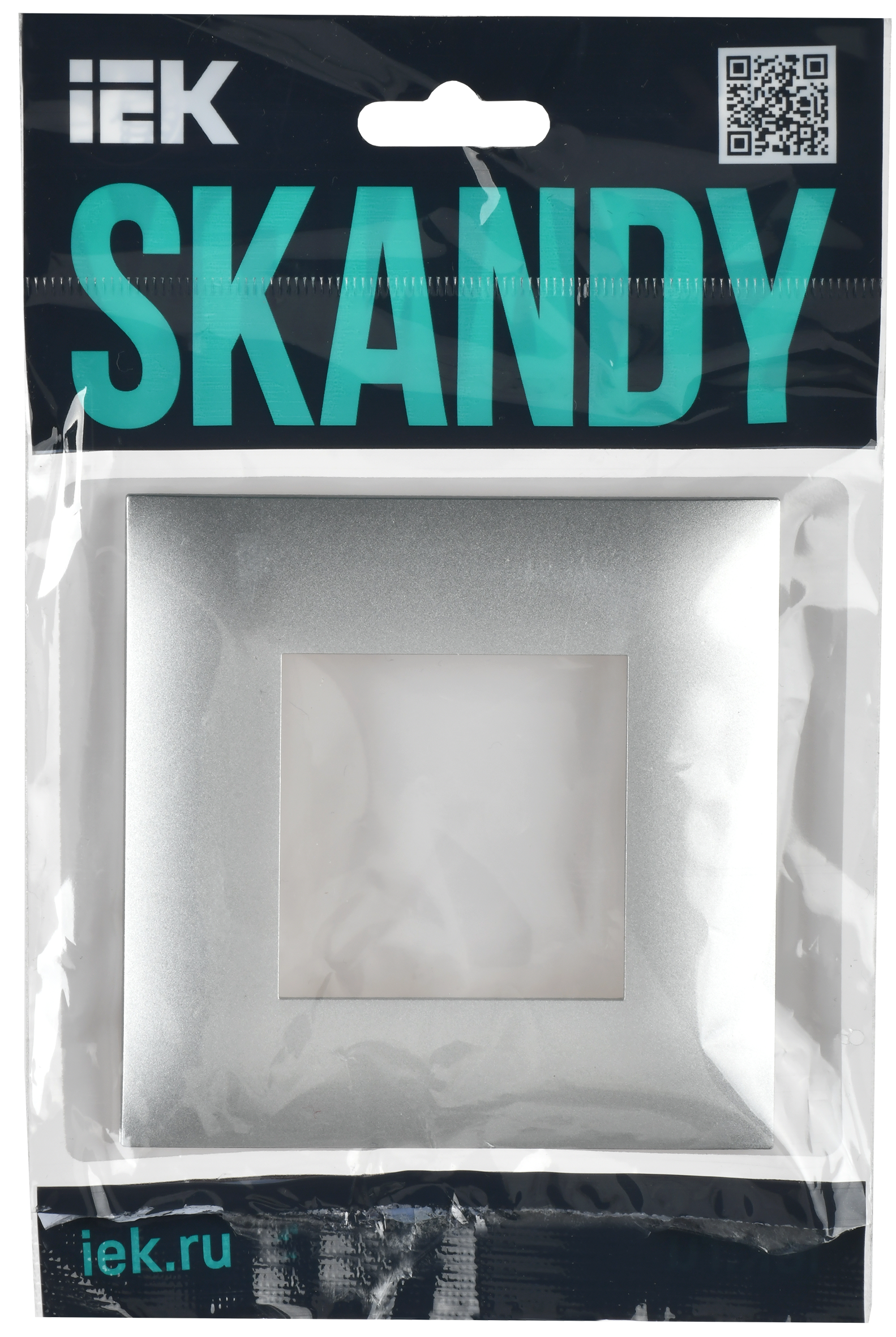 SKANDY Рамка 1-местная SK-F01S серебряный IEK