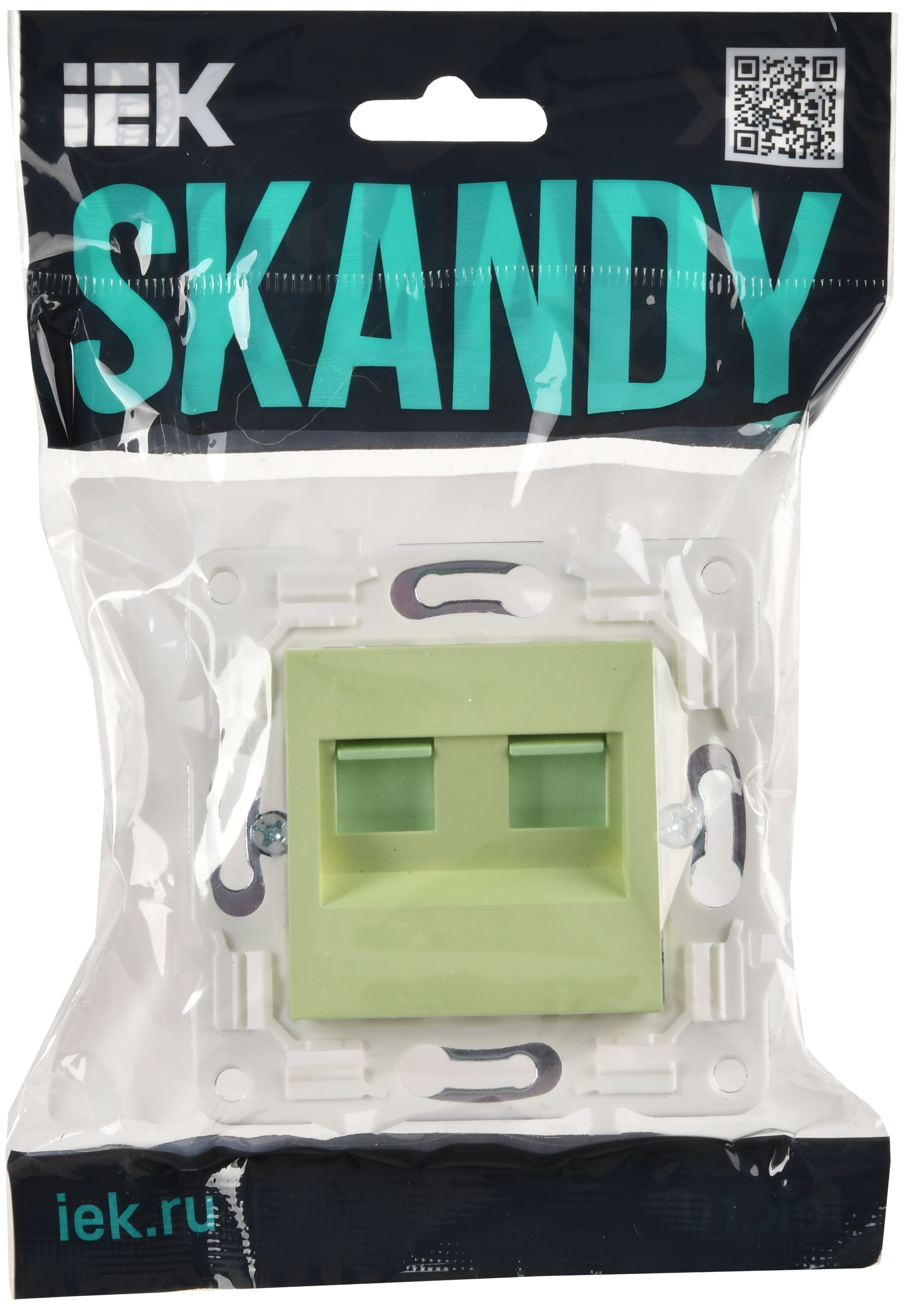 SKANDY Розетка компьютерная двойная RJ45 кат.5E SK-K03G мятный IEK
