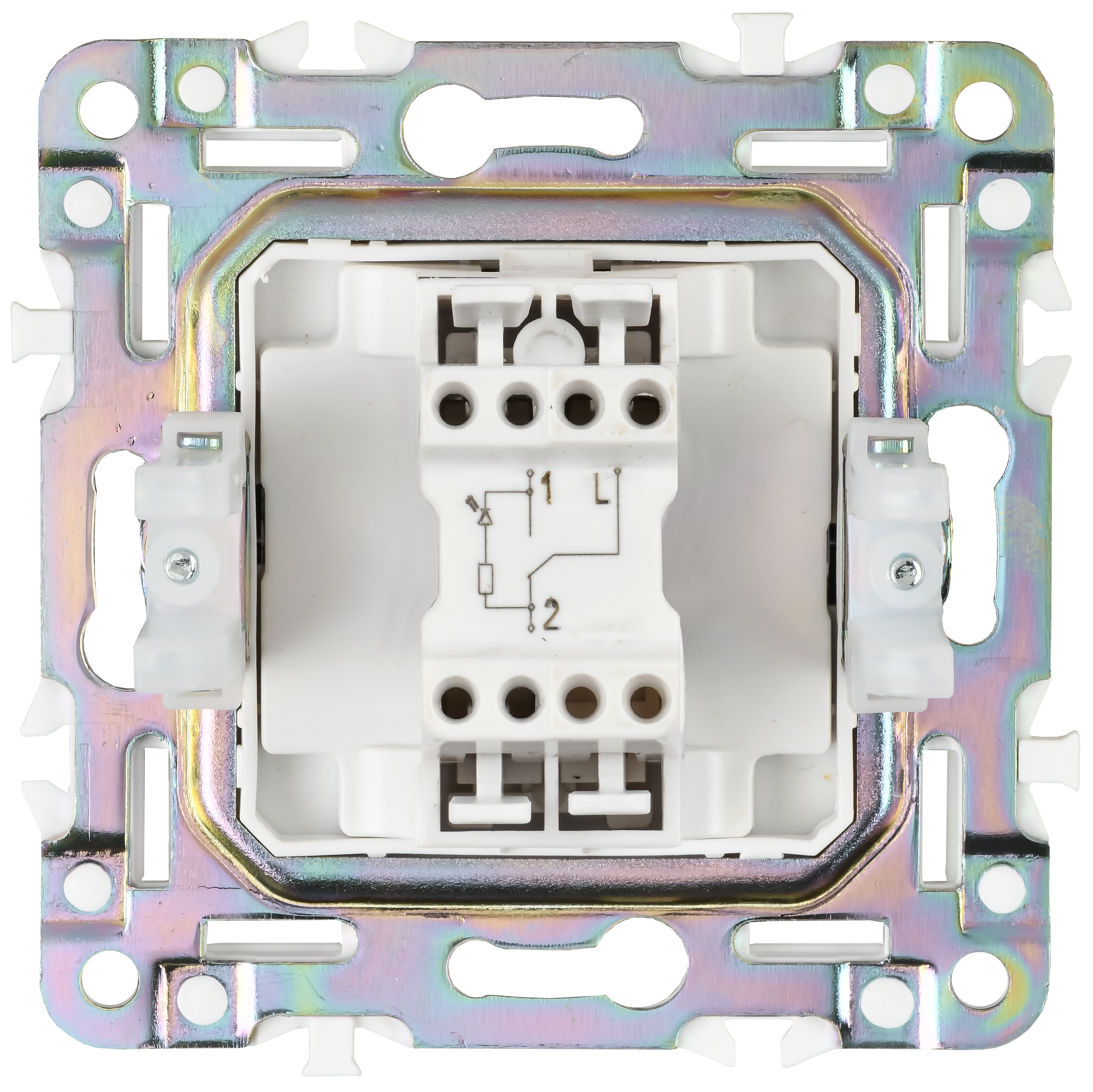 SKANDY Выключатель 1-клавишный проходной с индикацией 10А SK-V08Gr серый IEK