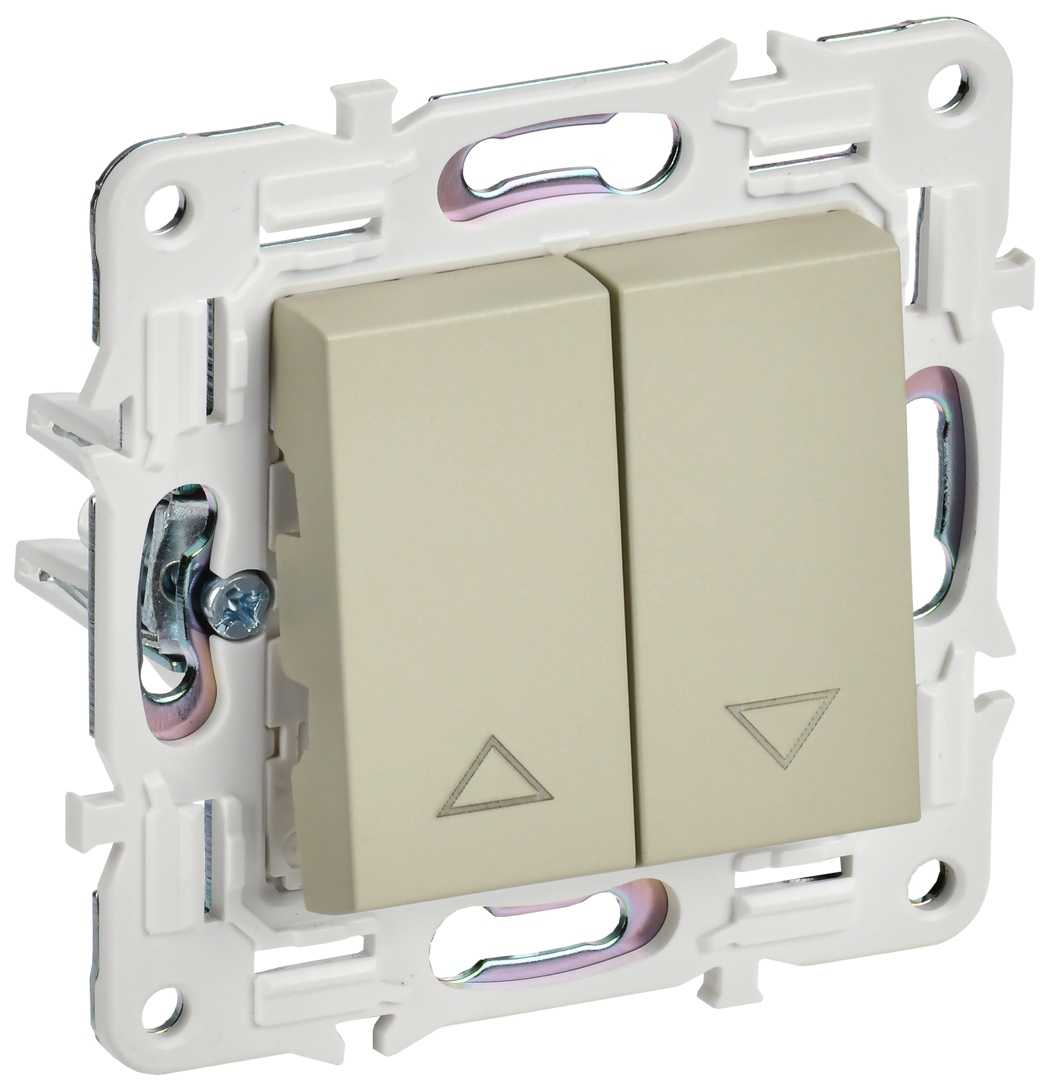 SKANDY Выключатель жалюзи 10А SK-V12B бежевый IEK