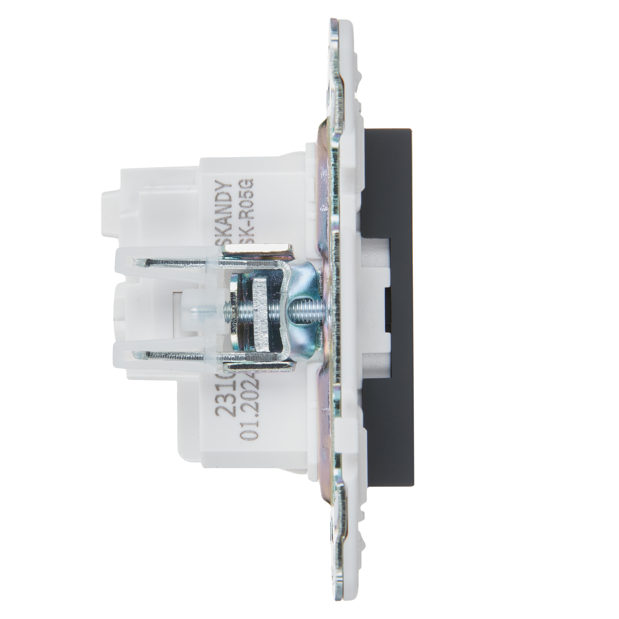 SKANDY Розетка с заземлением без защитных шторок 16А SK-R05G графит IEK