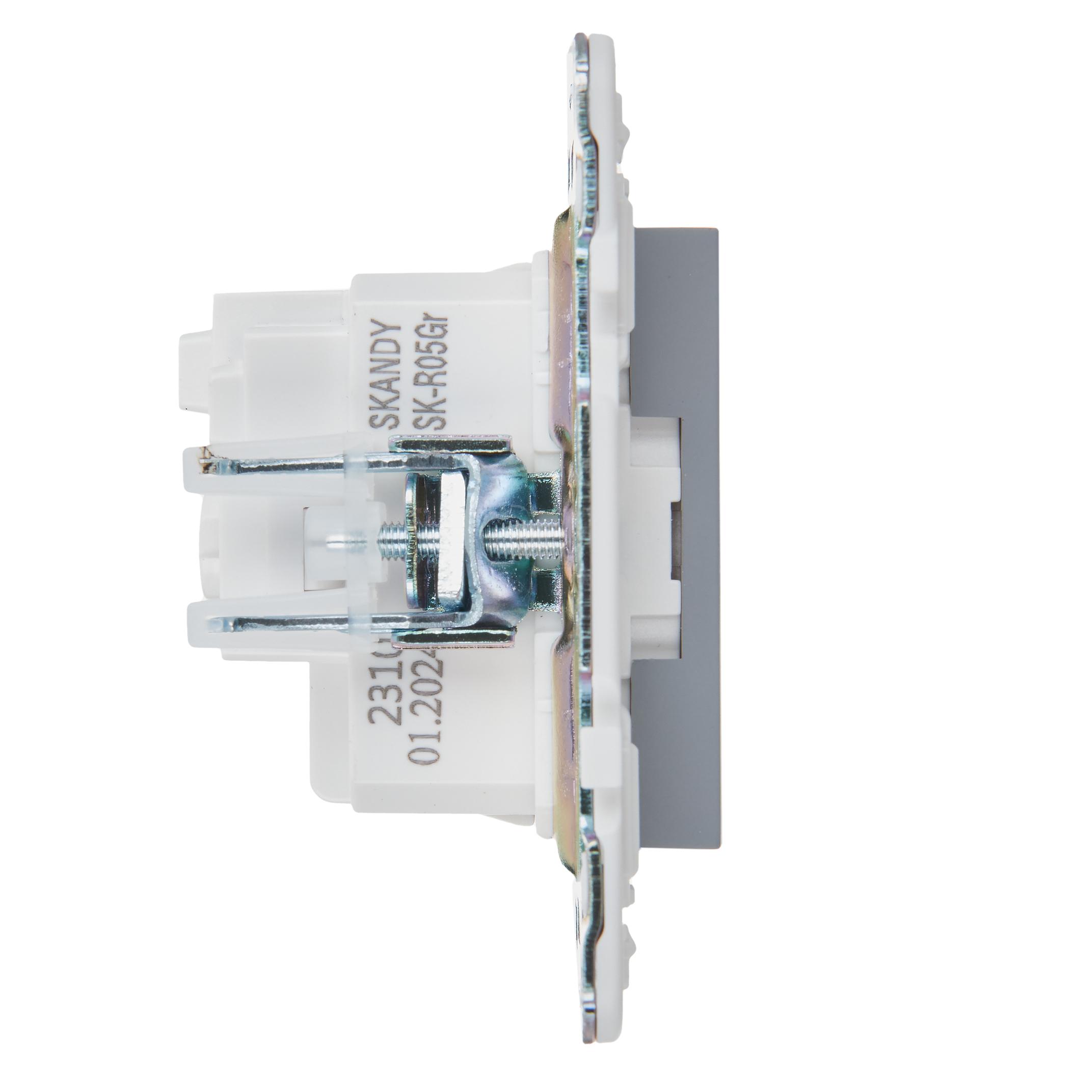SKANDY Розетка с заземлением без защитных шторок 16А SK-R05Gr серый IEK