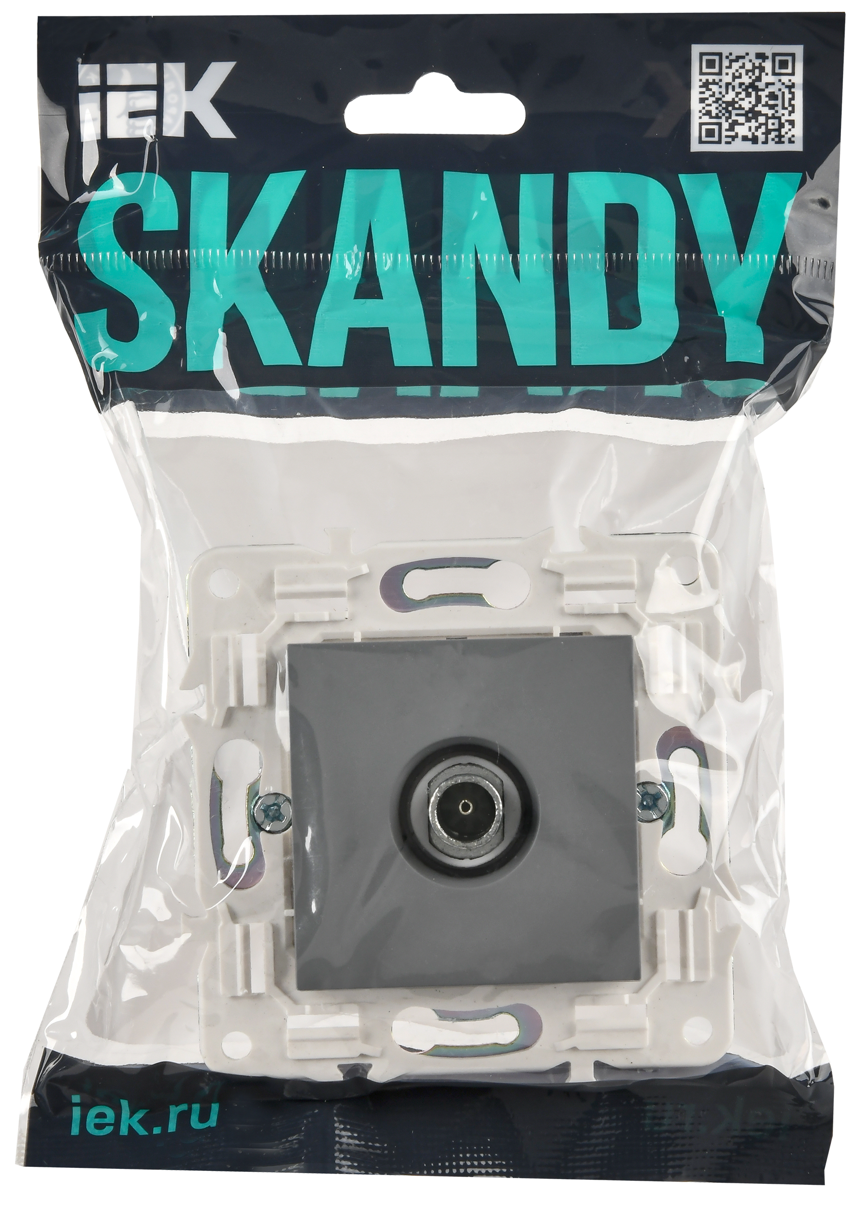SKANDY Розетка TV оконечная SK-A12Gr серый IEK