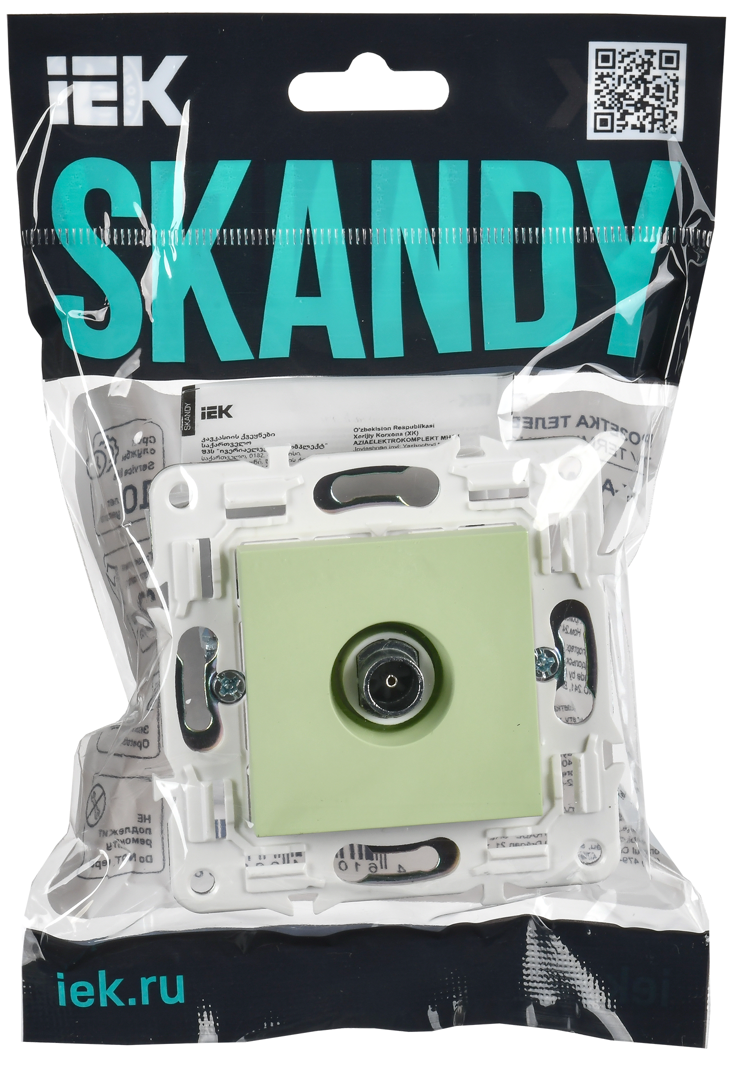 SKANDY Розетка TV оконечная SK-A12G мятный IEK