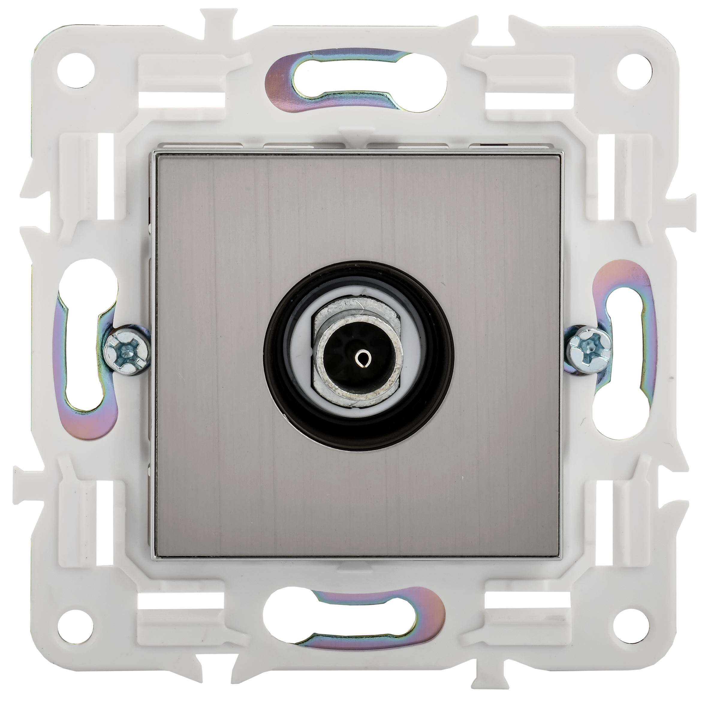 SKANDY Розетка TV оконечная SK-A12N металл никель IEK