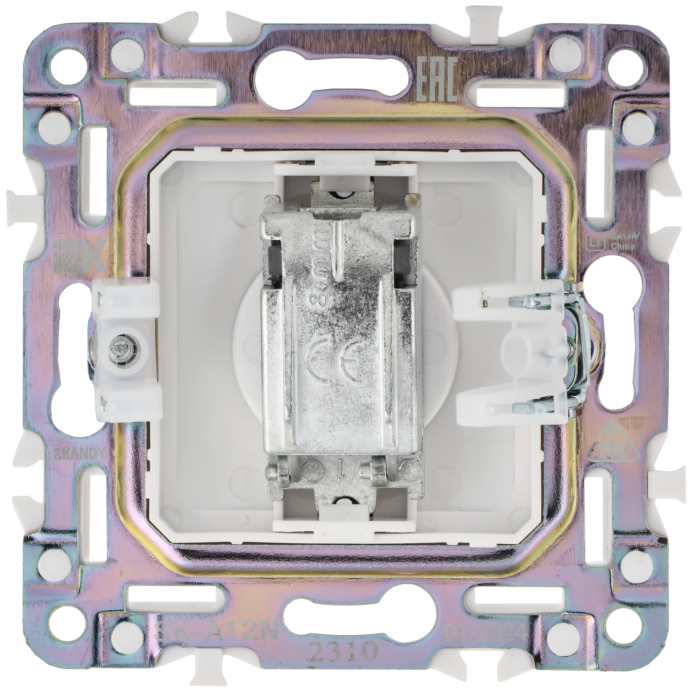 SKANDY Розетка TV оконечная SK-A12N металл никель IEK