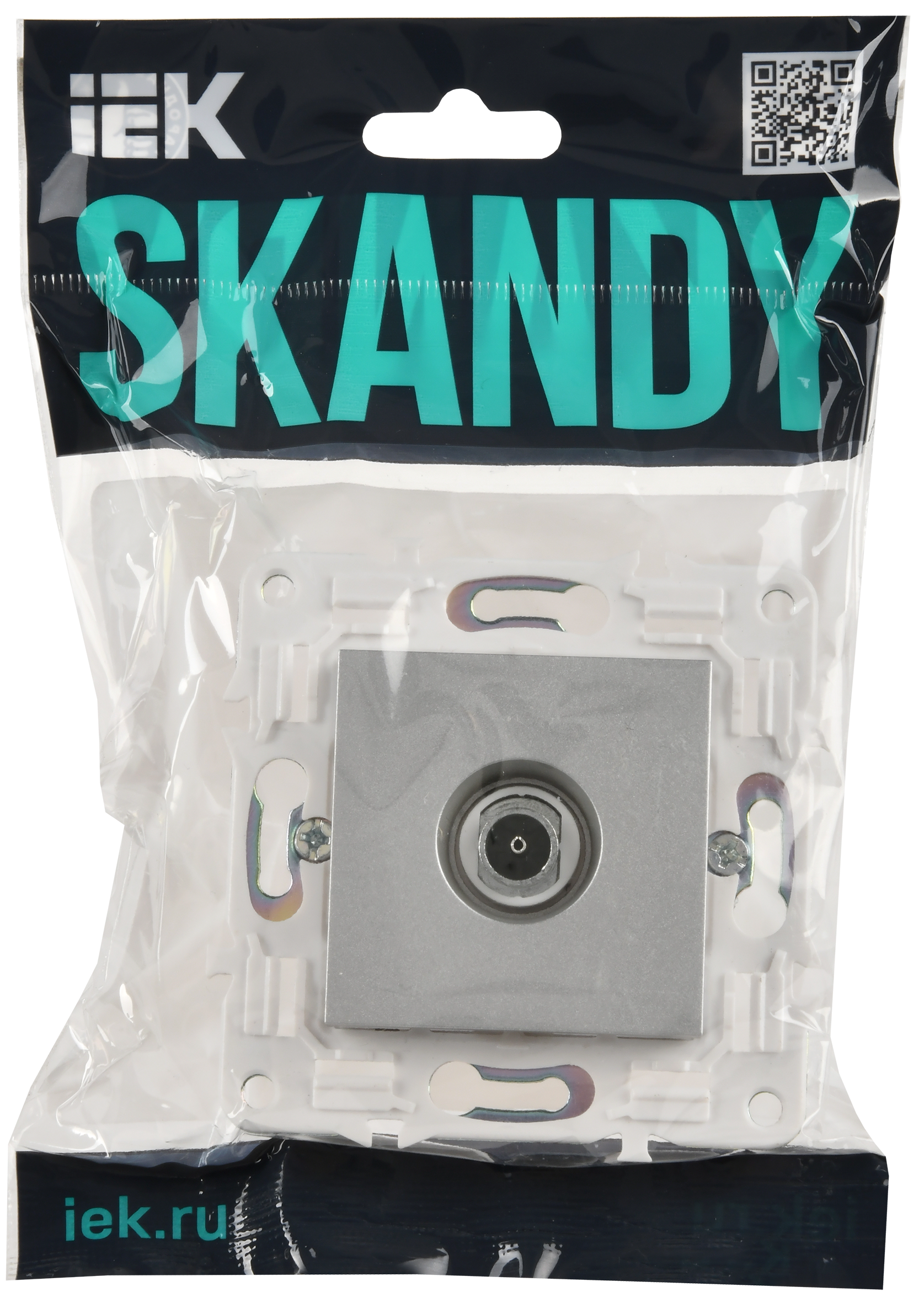 SKANDY Розетка TV оконечная SK-A12S серебряный IEK